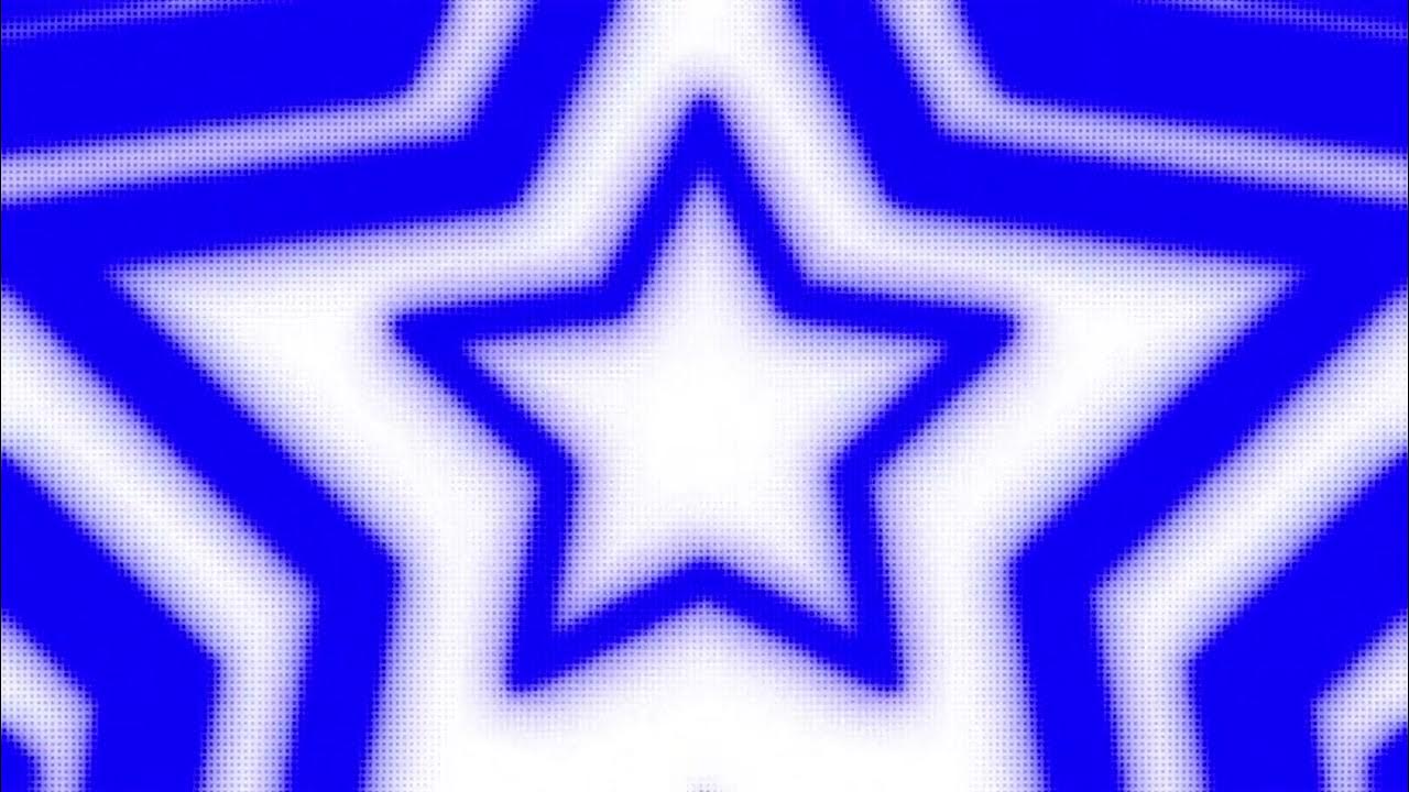 White and Blue Y2k Neon LED Lights Star Background.. 1 Hour Looped HD