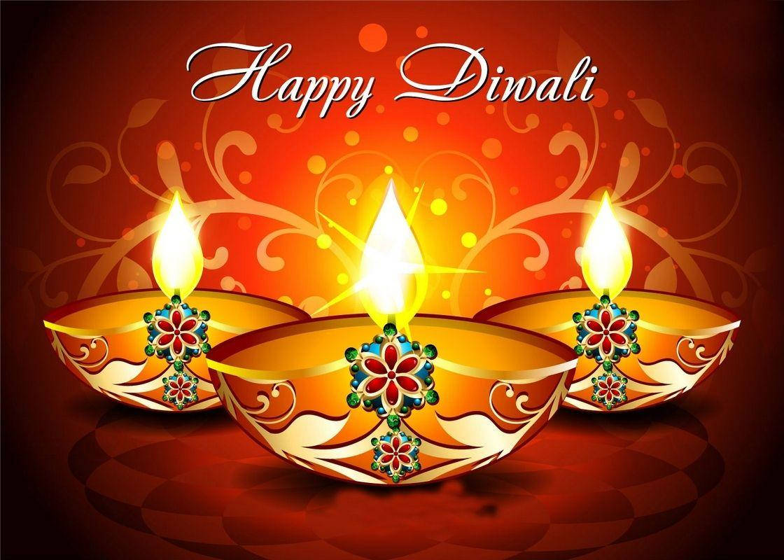 Download Happy Diwali Luxurious Oil Lamps Wallpaper