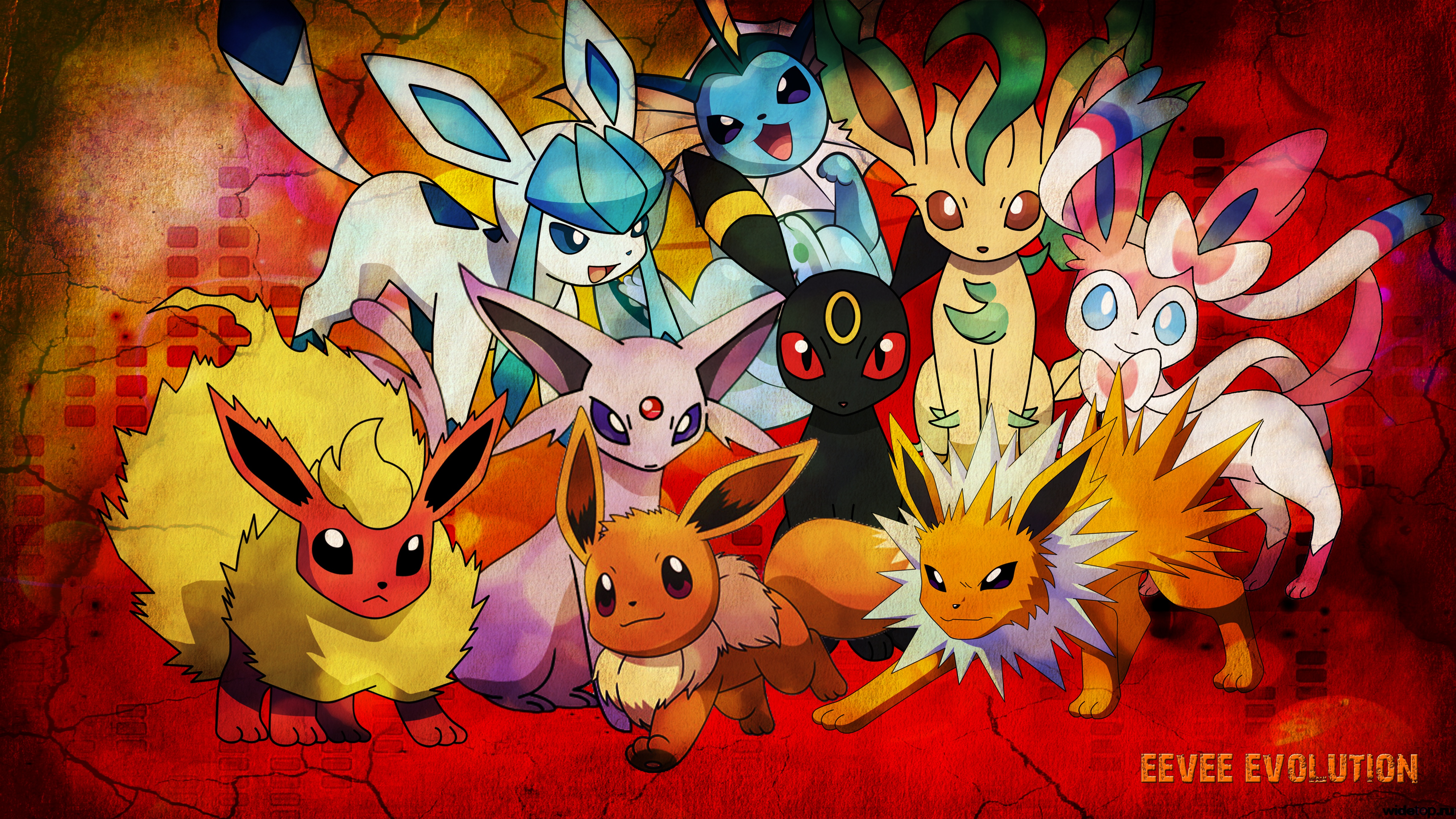 Wallpaper sweetheart, pokemon, evolution Evie, Flareon, Evie for mobile and desktop, section прочее, resolution 5000x2815