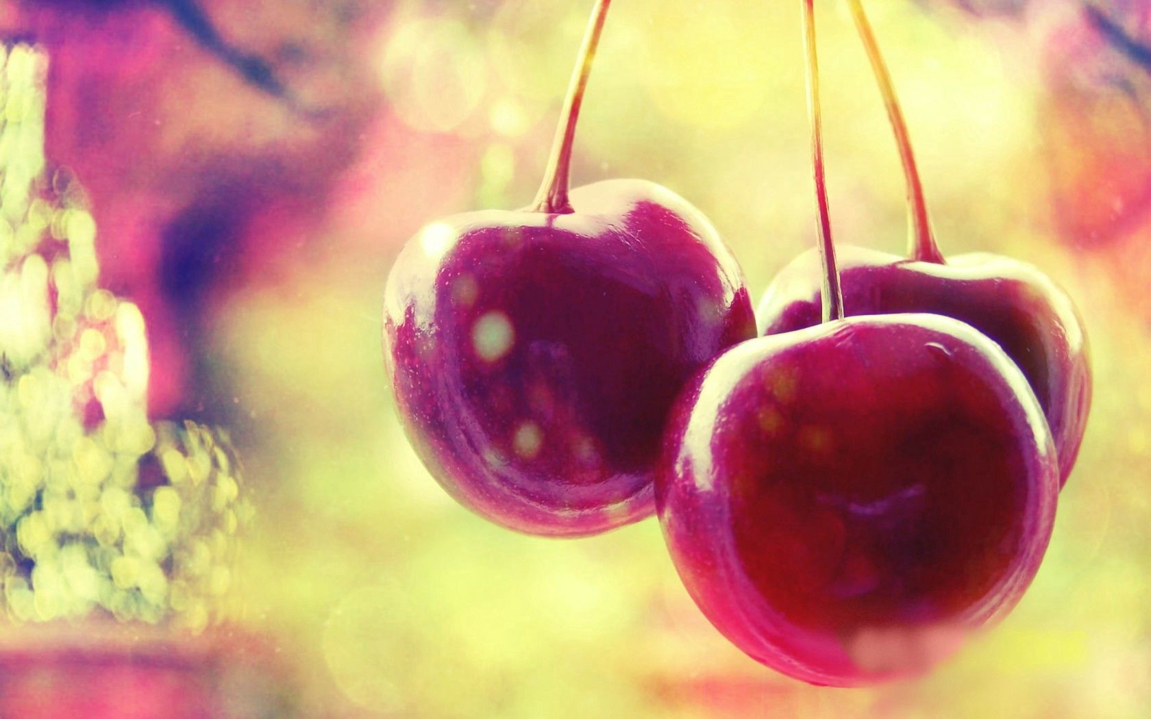 Free Three Cherries 4K Wallpaper & Desktop HD Background for PC