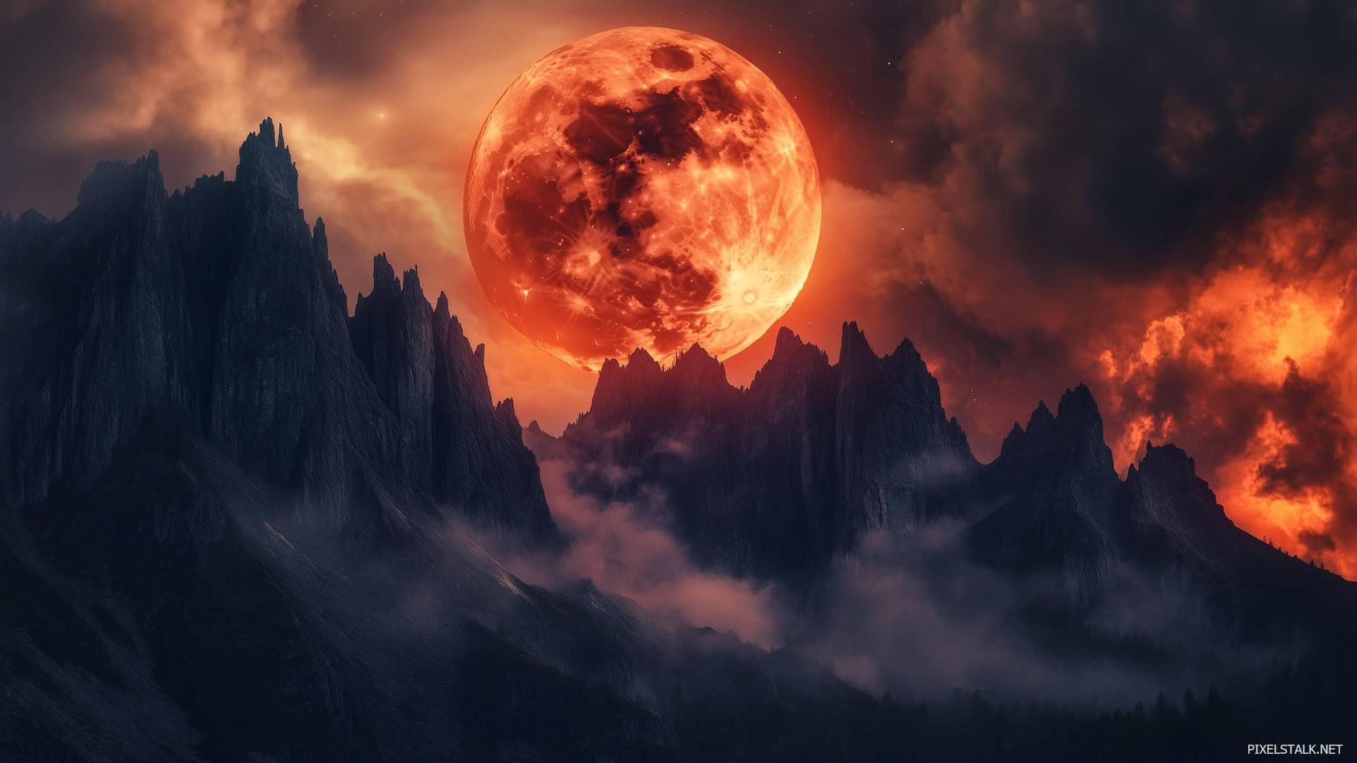 Red Moon Wallpaper HD