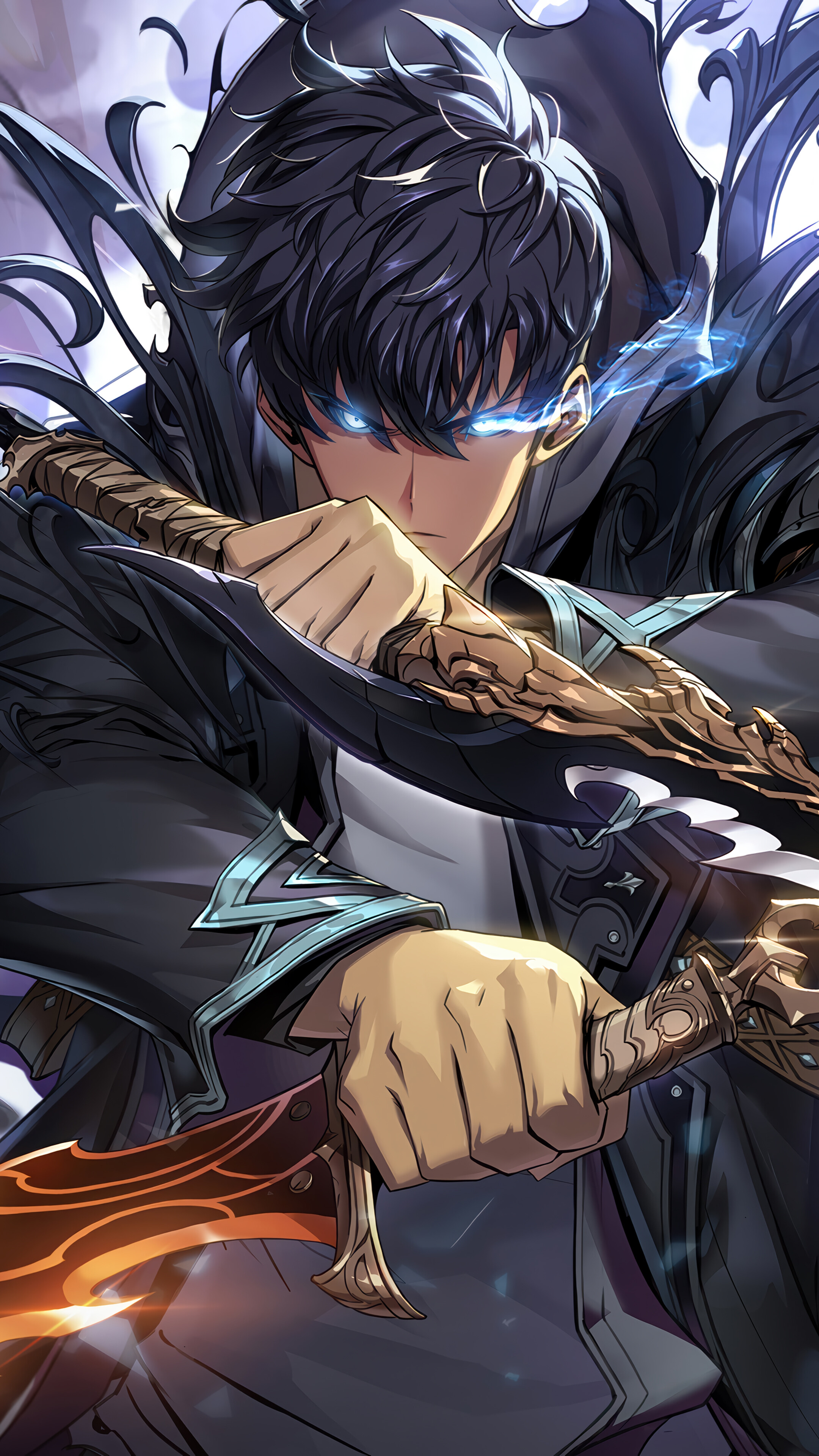Sung Jin Woo Dagger Solo Leveling: ARISE 4K Wallpaper IPhone HD Phone