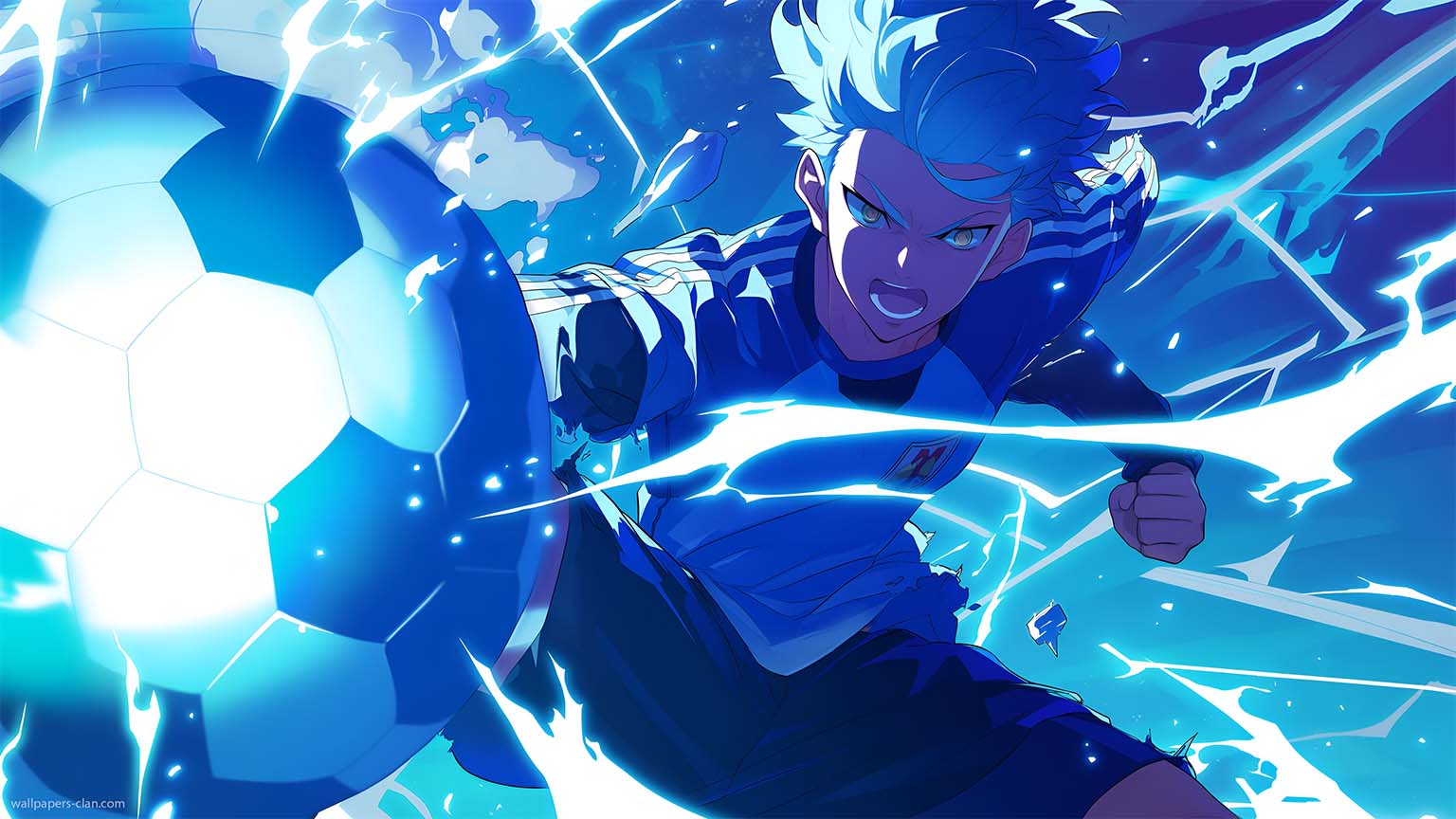 Seishiro Nagi Soccer Kick PC Wallpaper in HD & 4K