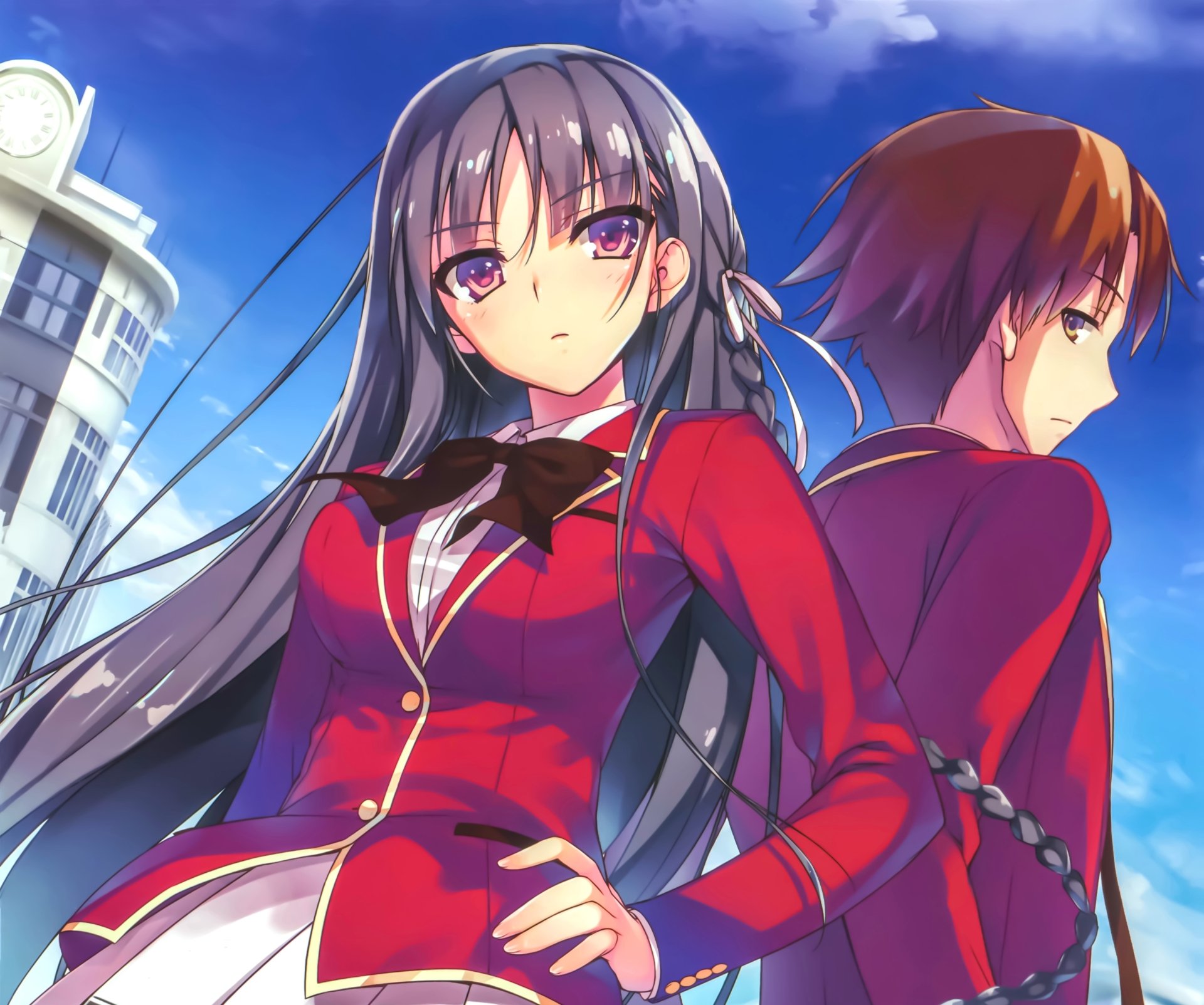 Classroom of the Elite 4K: Suzune Horikita & Kiyotaka Ayanokōji Wallpaper