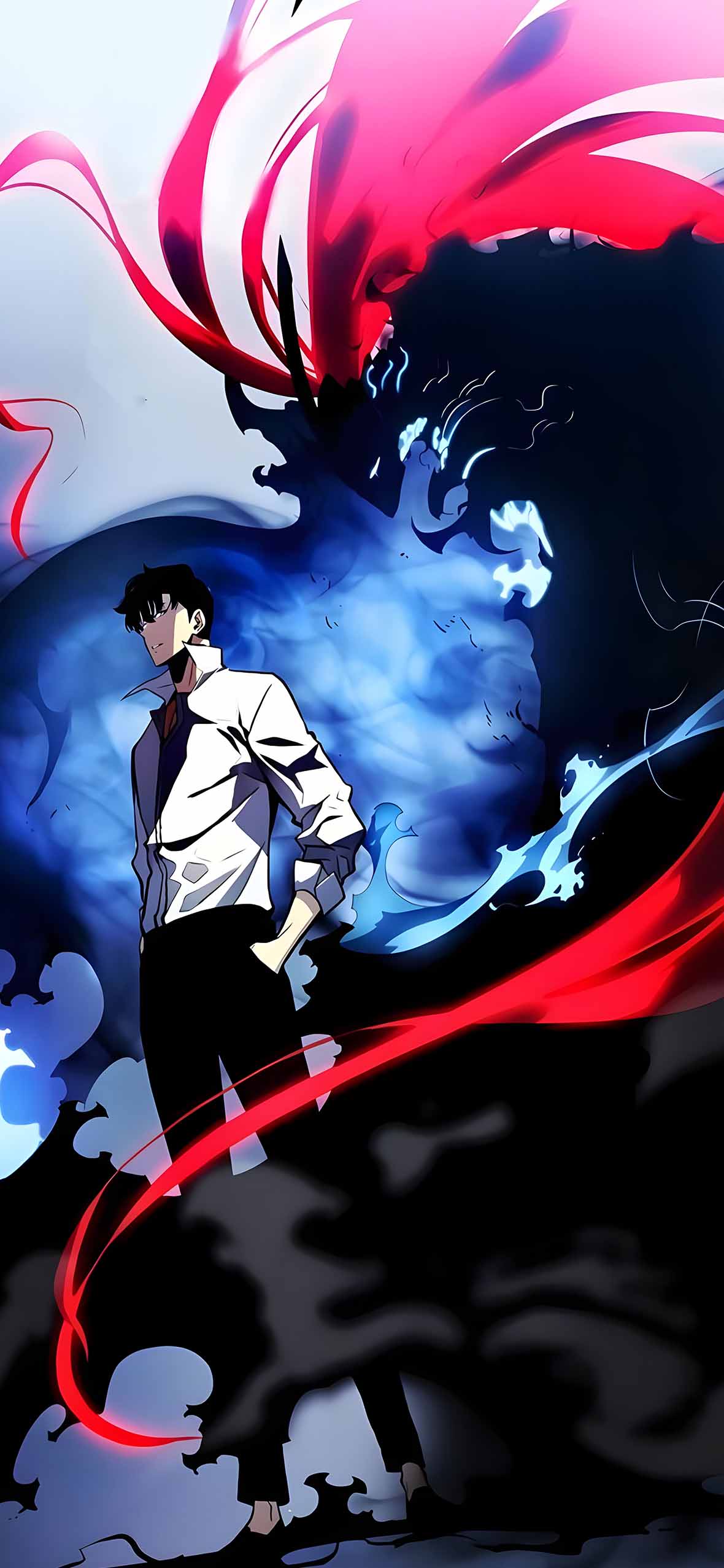 Shadow Overlord Sung Jinwoo Dramatic Summon Wallpaper