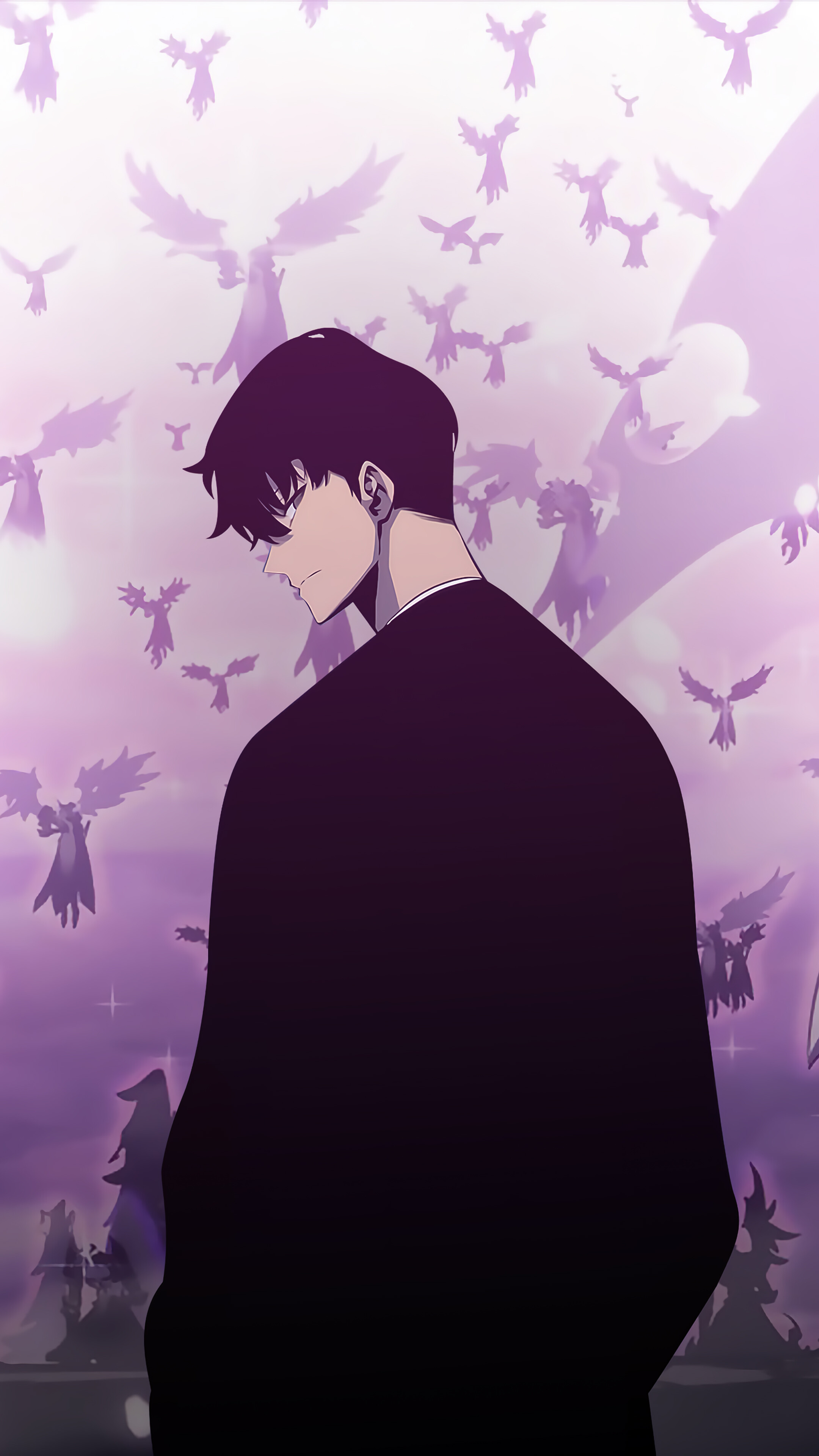 Sung Jinwoo Solo Leveling Shadow Army Wallpaper iPhone Phone 4K e