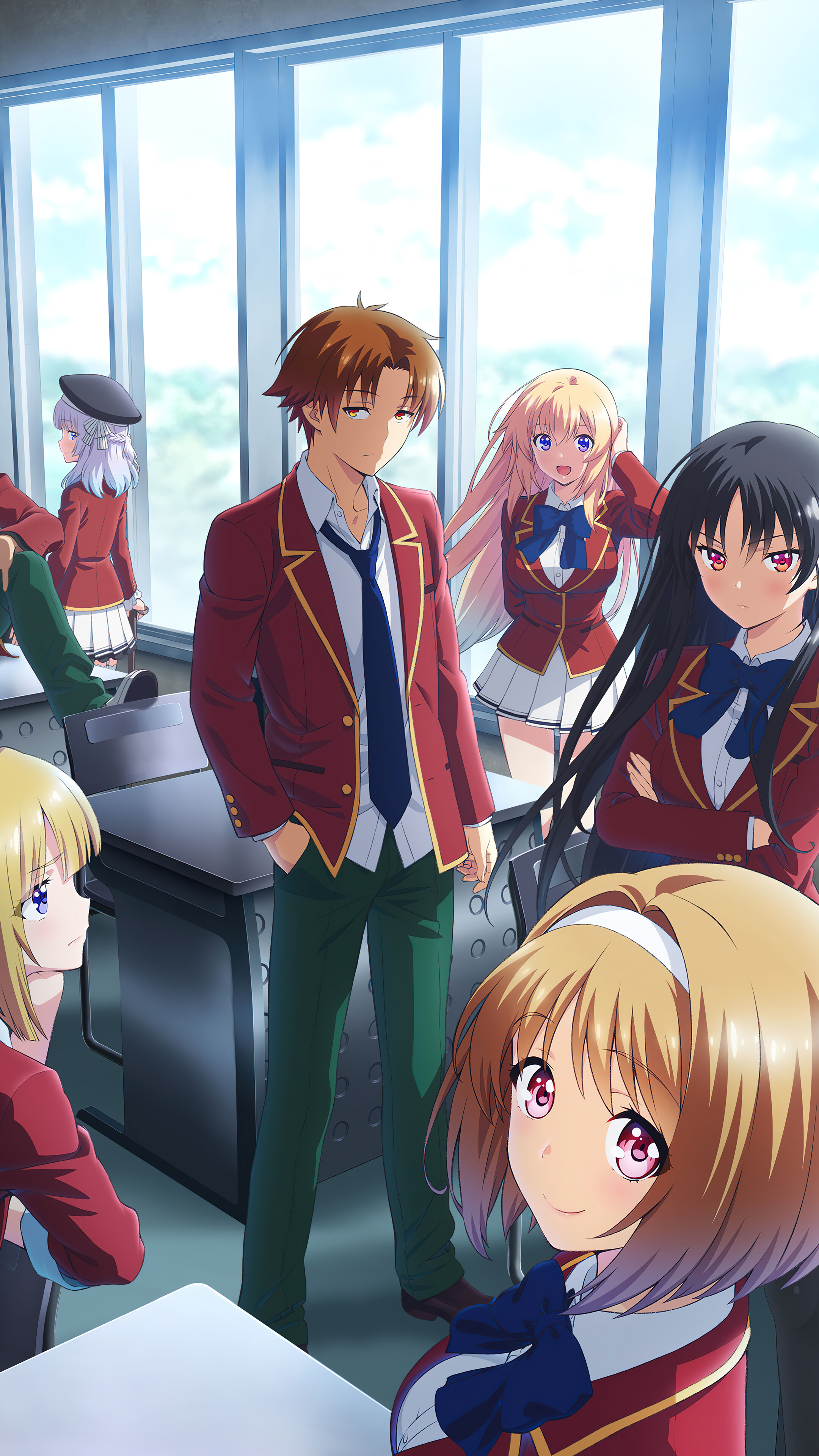 Classroom of the Elite Season 2 Characters 4K Wallpaper iPhone HD Phone h