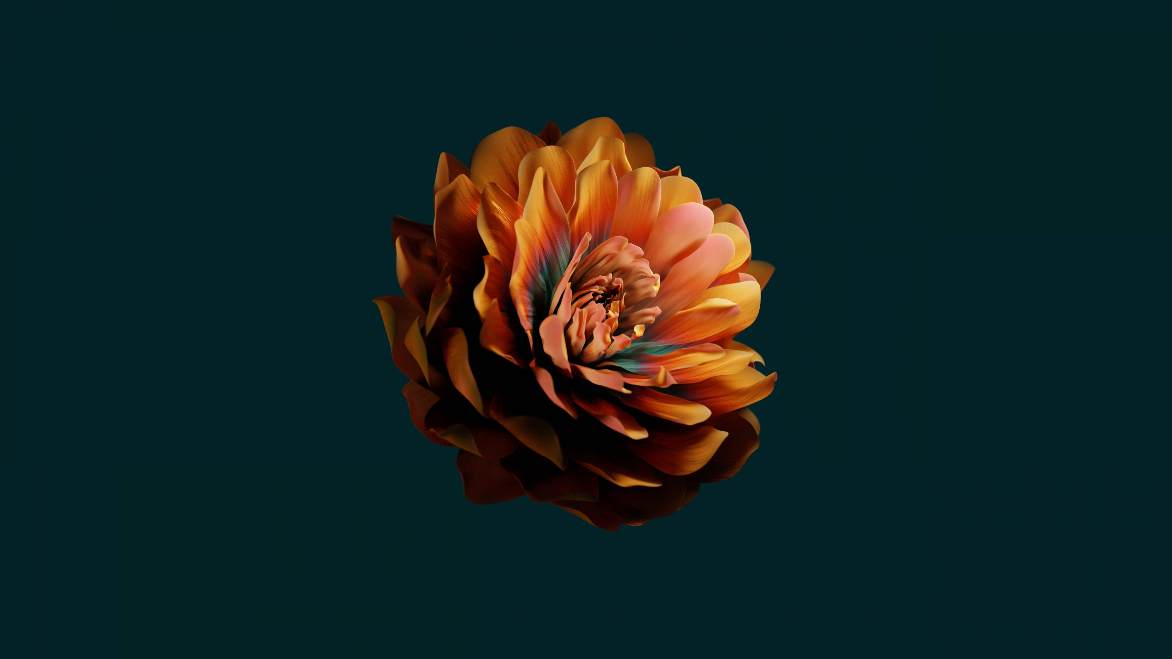 Abstract flower Wallpaper 4K, Dark green, Huawei Mate X3, Stock