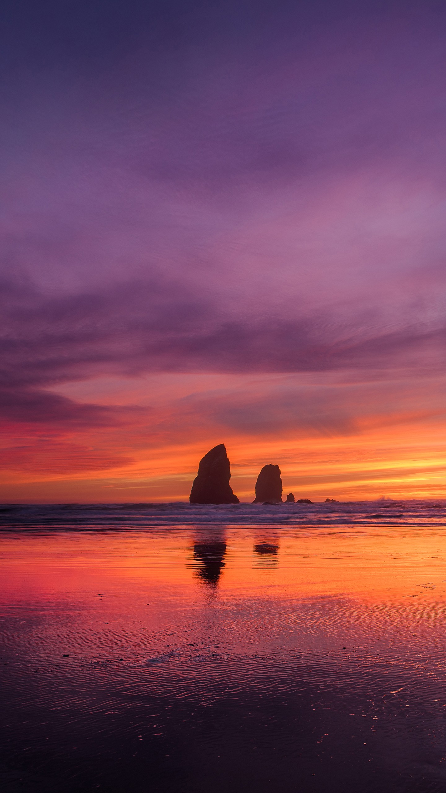 Beach Sunset 4K Wallpaper