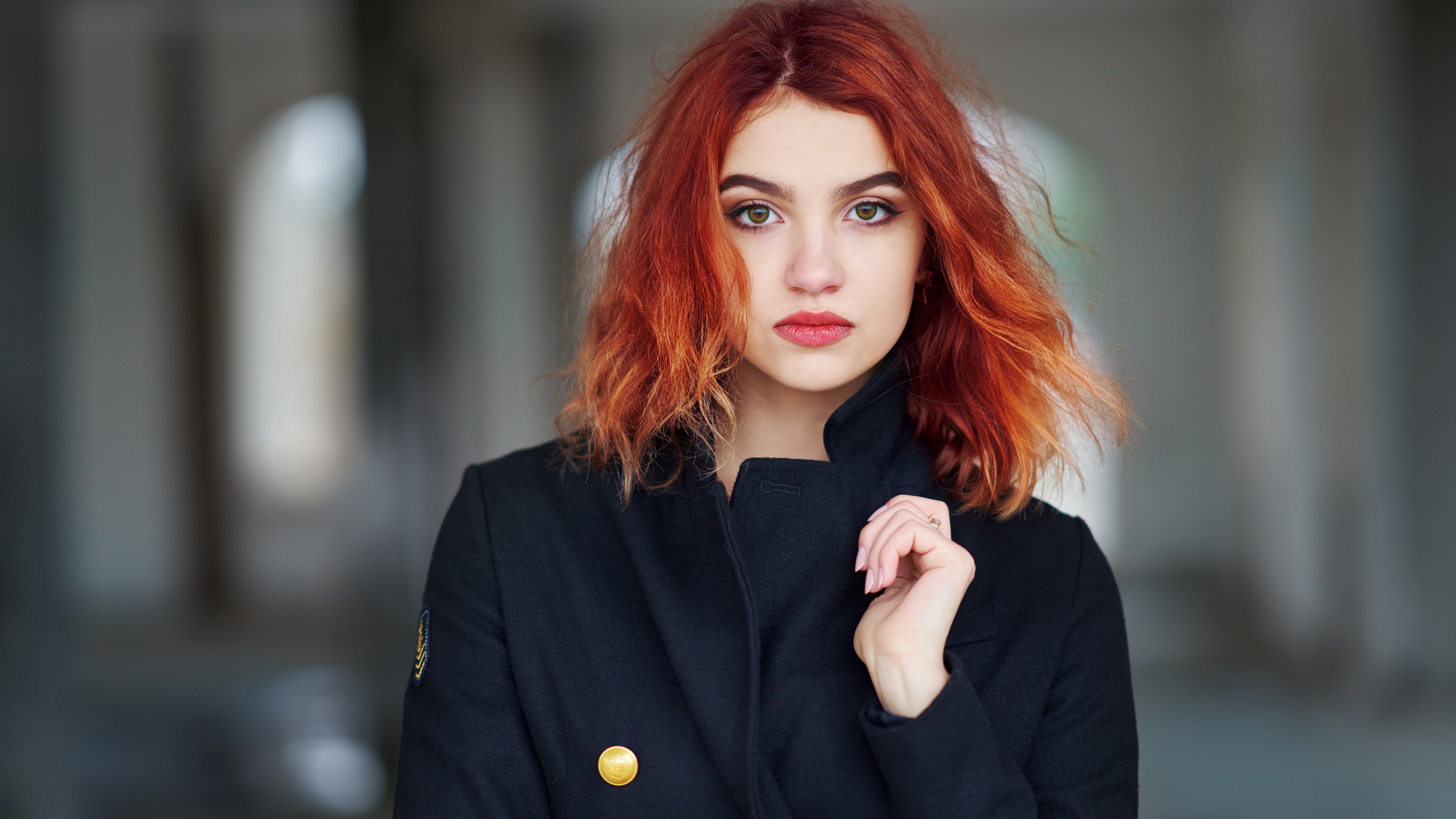 Red Hair Girl 4K HD Wallpaper