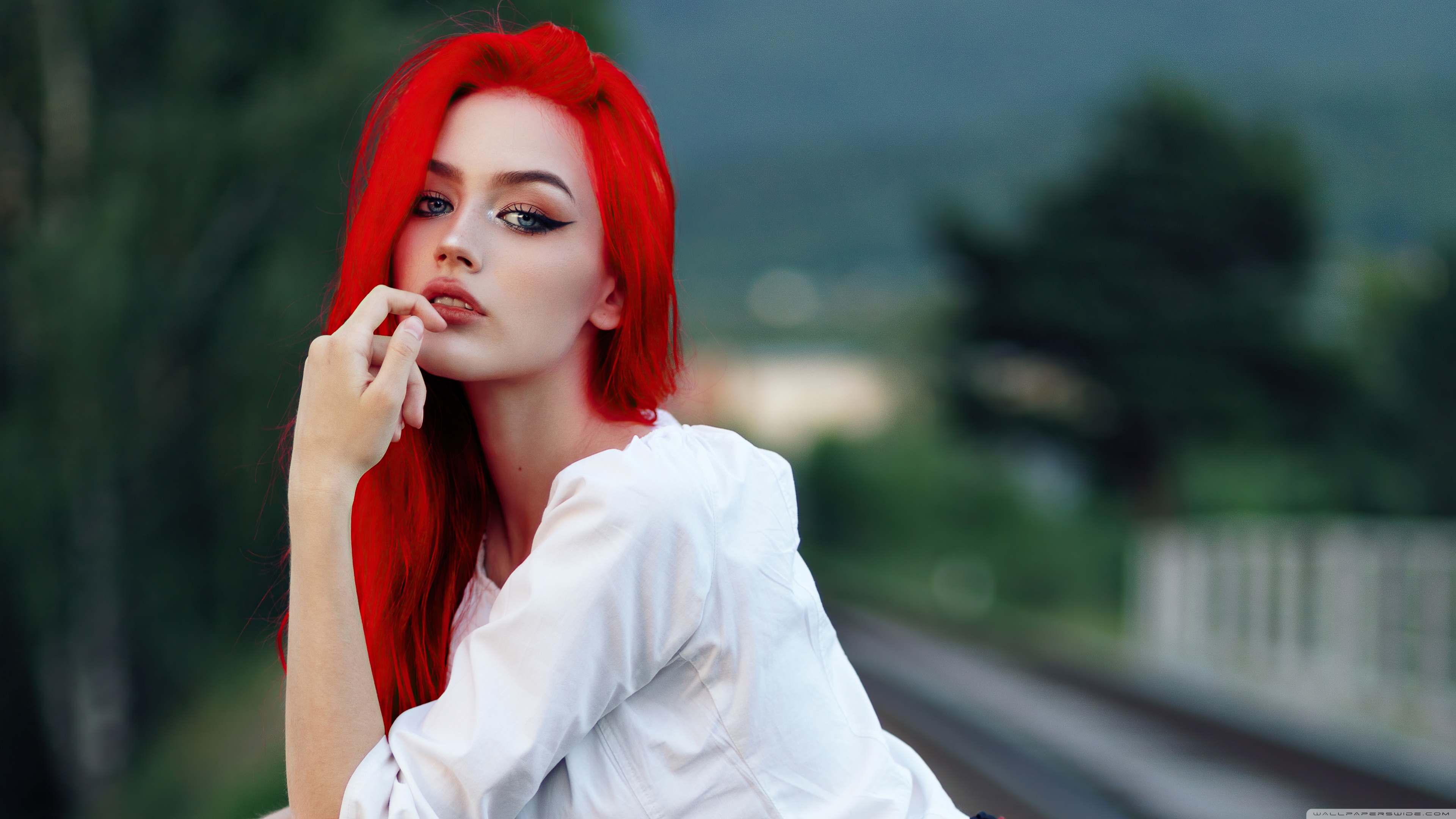Girl with Red Hair 4K UHD Wallpaper for UltraHD Desktop and TV, Widescreen and UltraWide Display, Dual Monitor, Smartphone and Tablet Devices