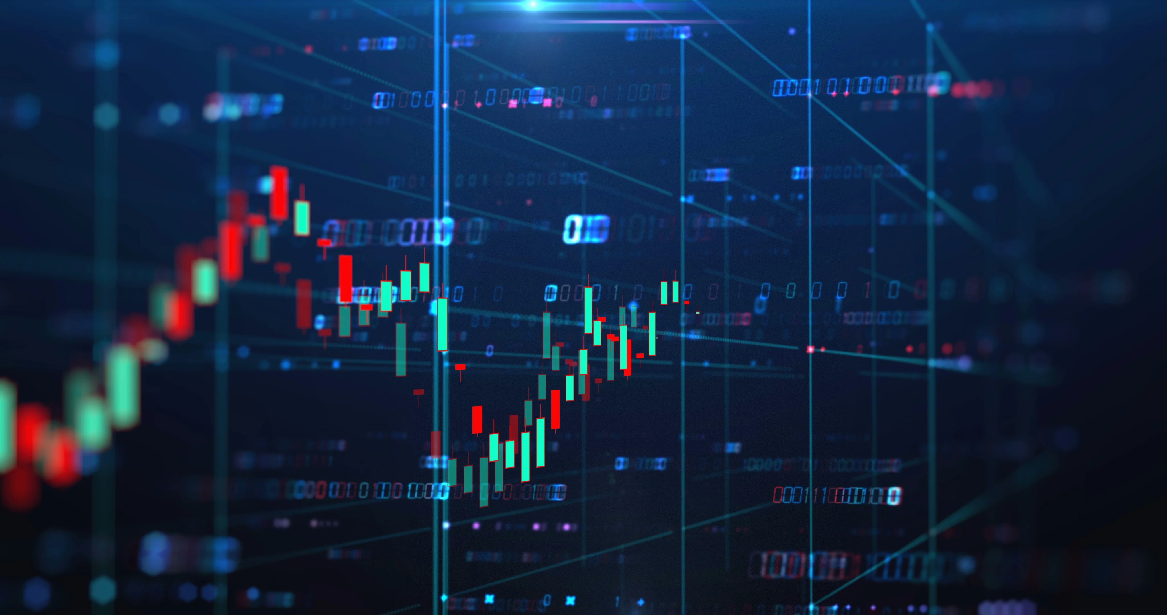 4k loop financial chart background footage