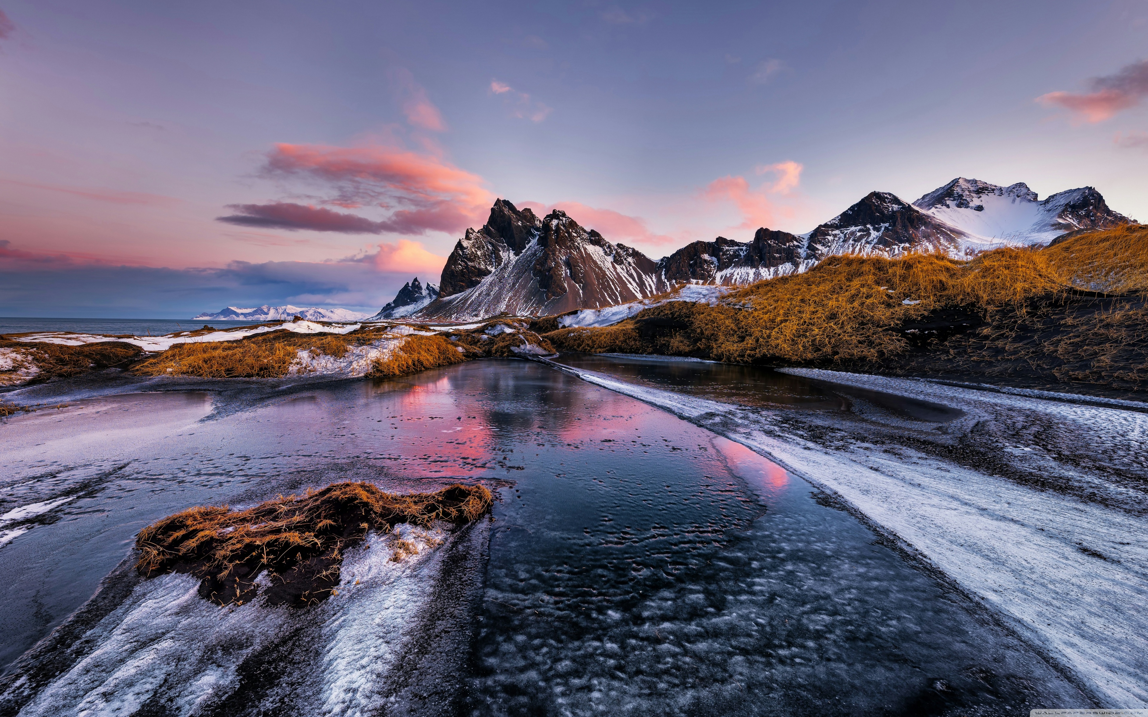 Mountains by the Sea 4K UHD Wallpaper for UltraHD Desktop and TV, Widescreen and UltraWide Display, Dual Monitor, Smartphone and Tablet Devices