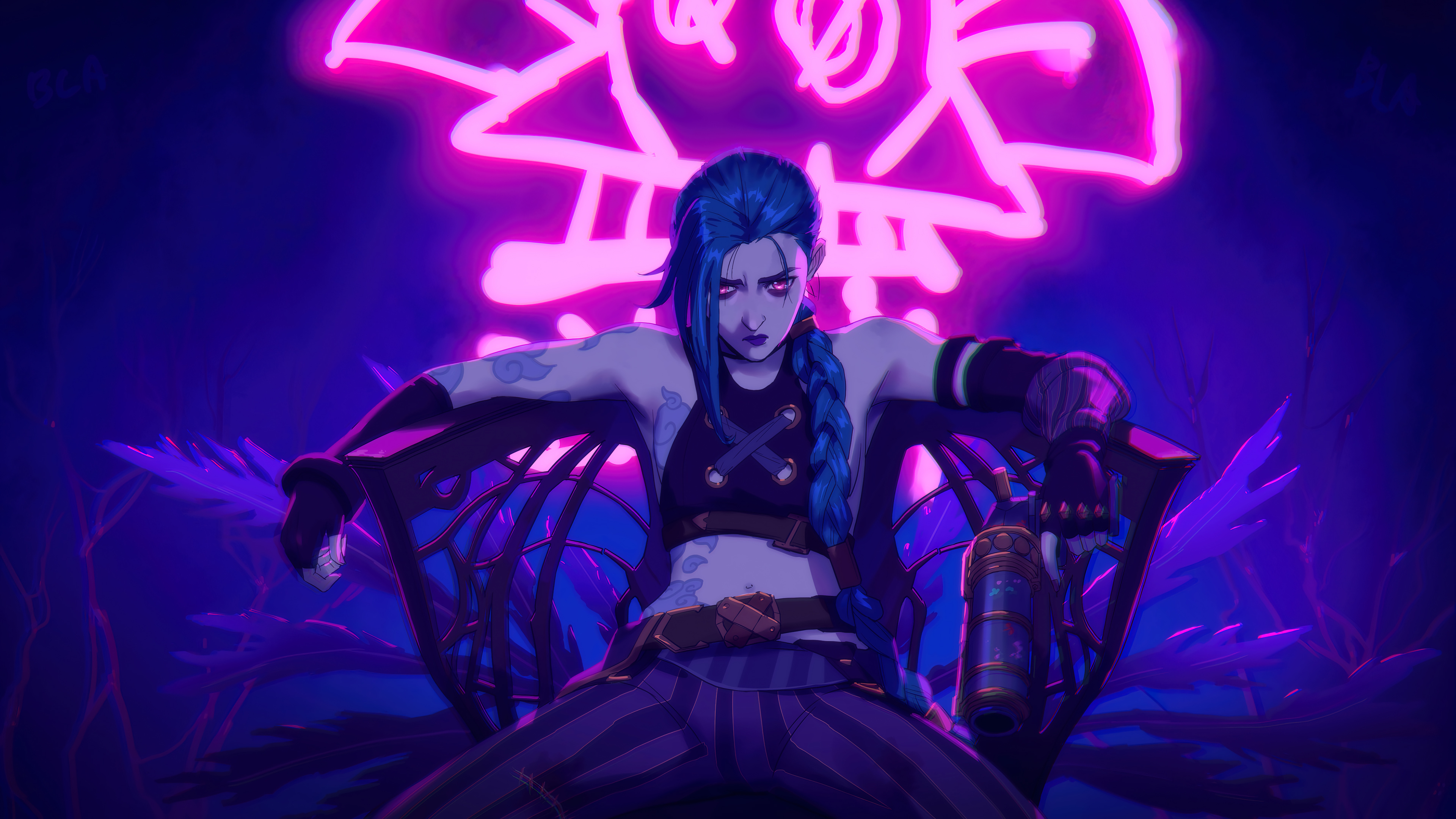 Arcane Jinx Wallpaper 4K PC Desktop e