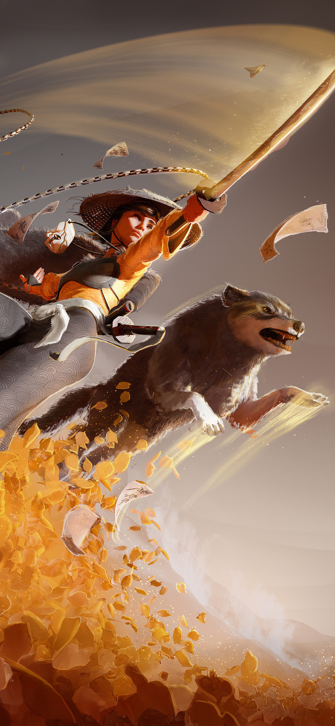 Ghost Of Yotei Official Fanart iPhone XS, iPhone 10, iPhone X , HD 4k Wallpaper, Image, Background, Photos and Picture