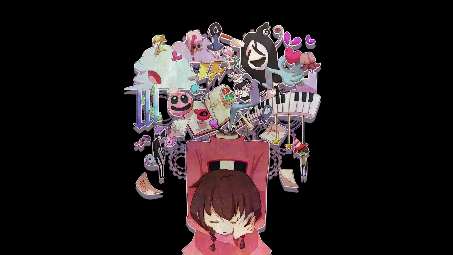 Wallpaper the game, girl, Yume Nikki for mobile and desktop, section прочее, resolution 1920x1080