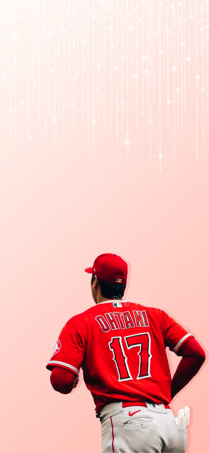 wallpaper • shohei ohtani + cute aesthetic (iphone x) Requested Credits of the wallpaper' elements and style