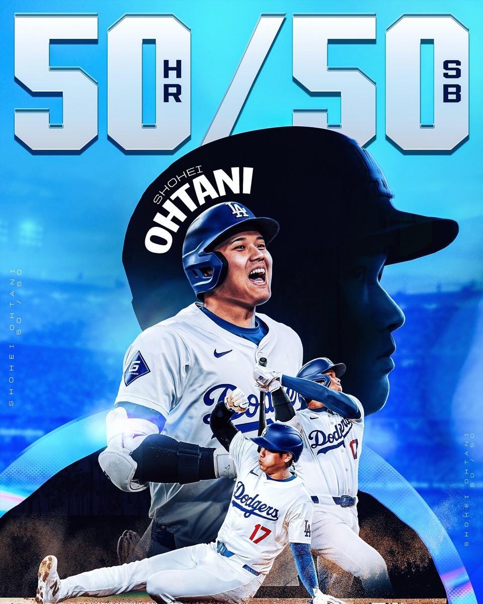 Shohei Ohtani 50 50 Club 2024 Collage Los Angeles Dodgers 8x10 MLB Photo