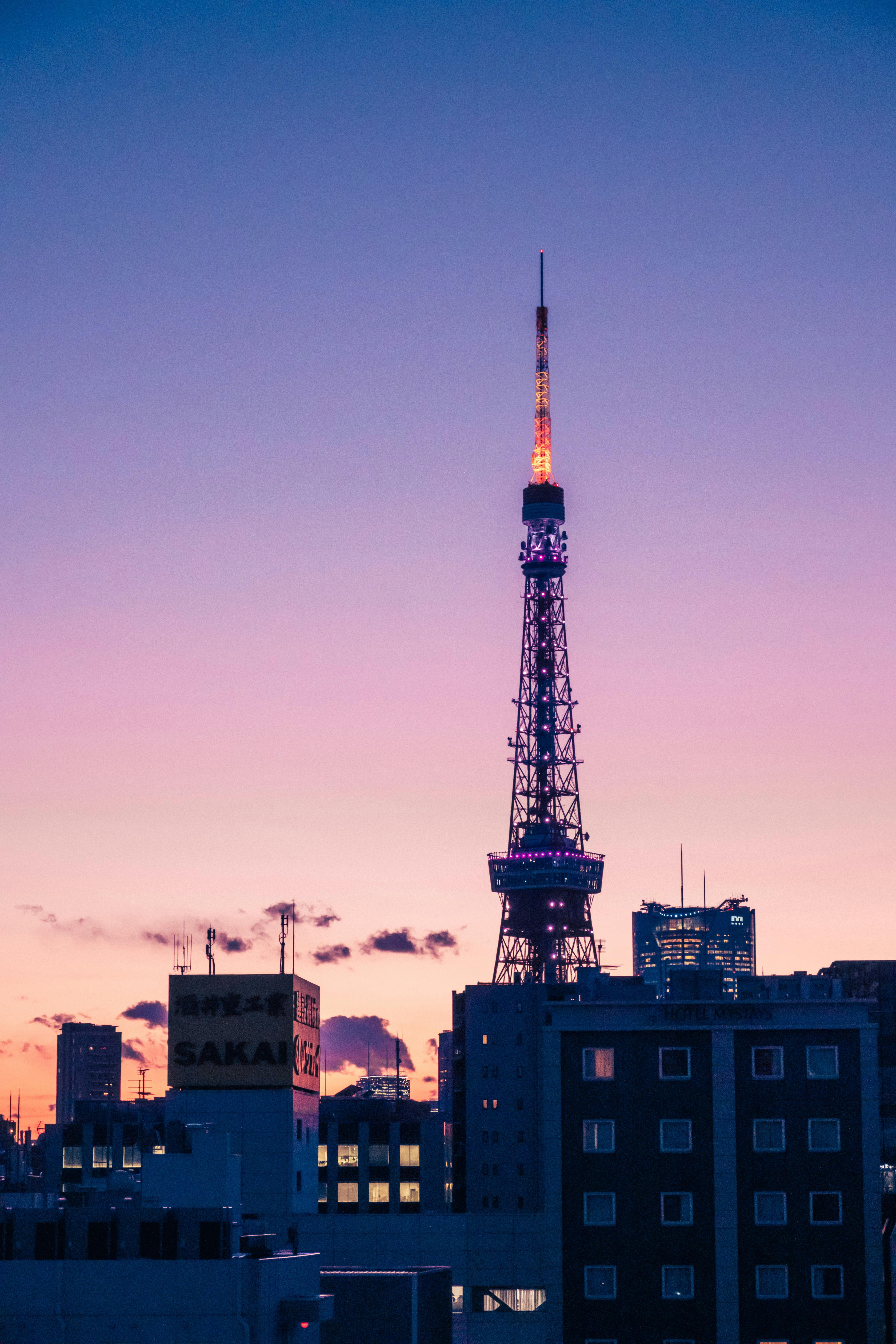 Tokyo Tower at Sunset in Minato City, Japan · Free