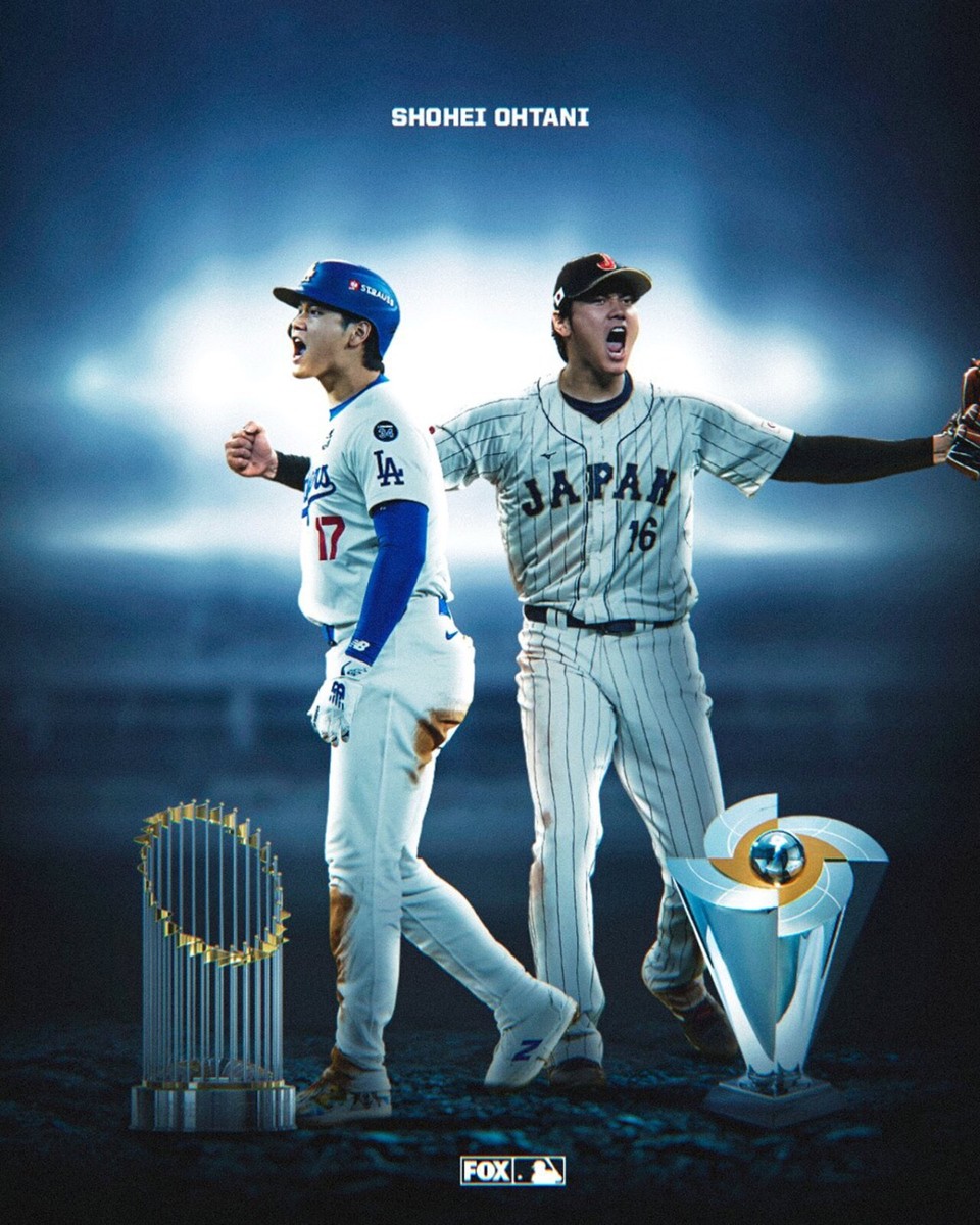 2024 Los Angeles Dodgers 8x10 World Series WBC Champion Photo Shohei Ohtani