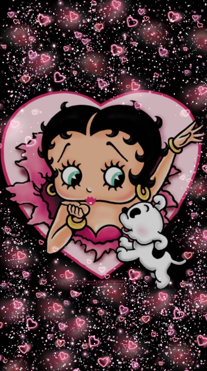 Betty Boop pink wallpaper