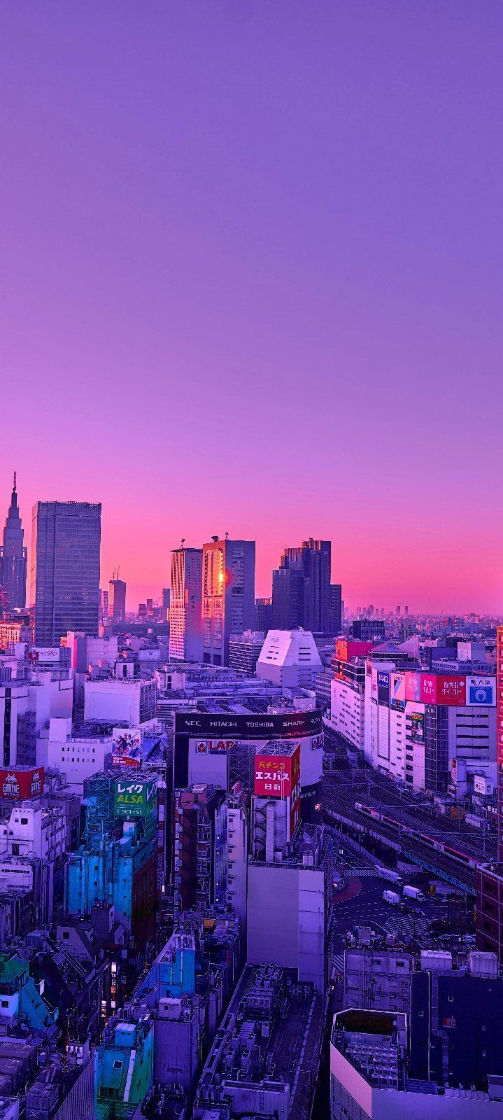 Tokyo sunset Mobile Walls