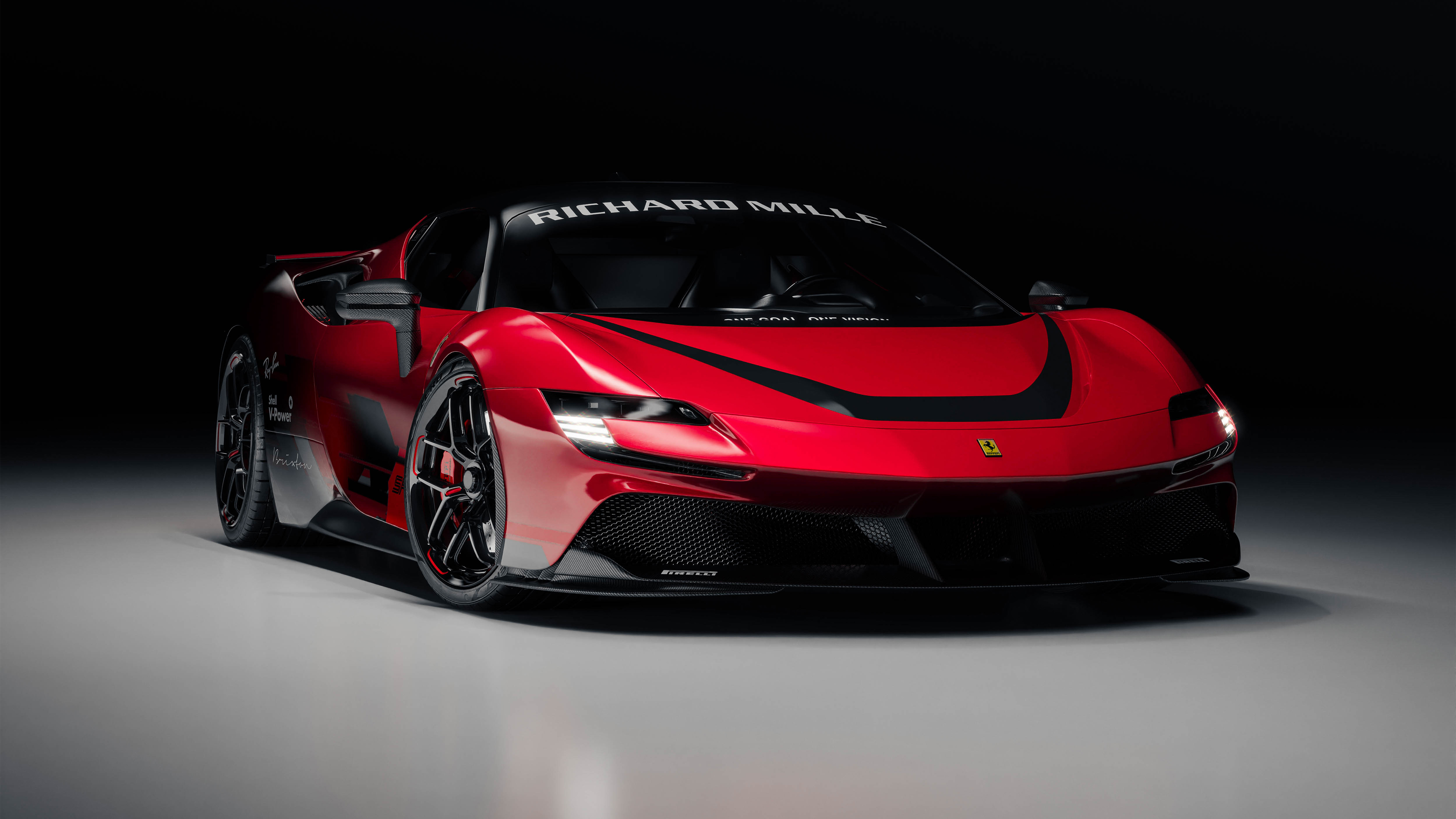 red Ferrari SF90 car 4K 5K HD Cars Wallpaper