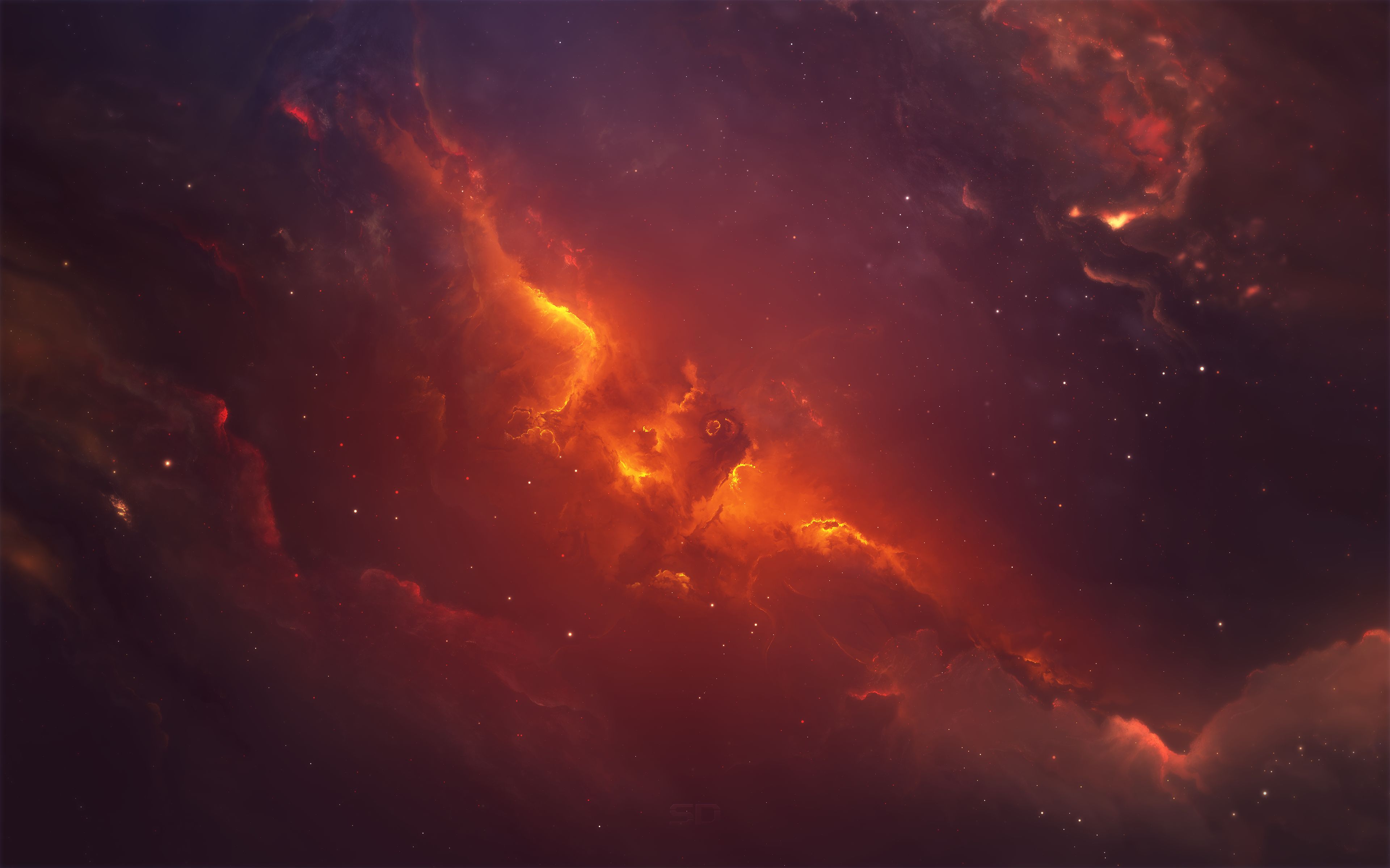 Desktop wallpaper: Abstract, Orange (Color), Pattern 4K free download for PC. 532084