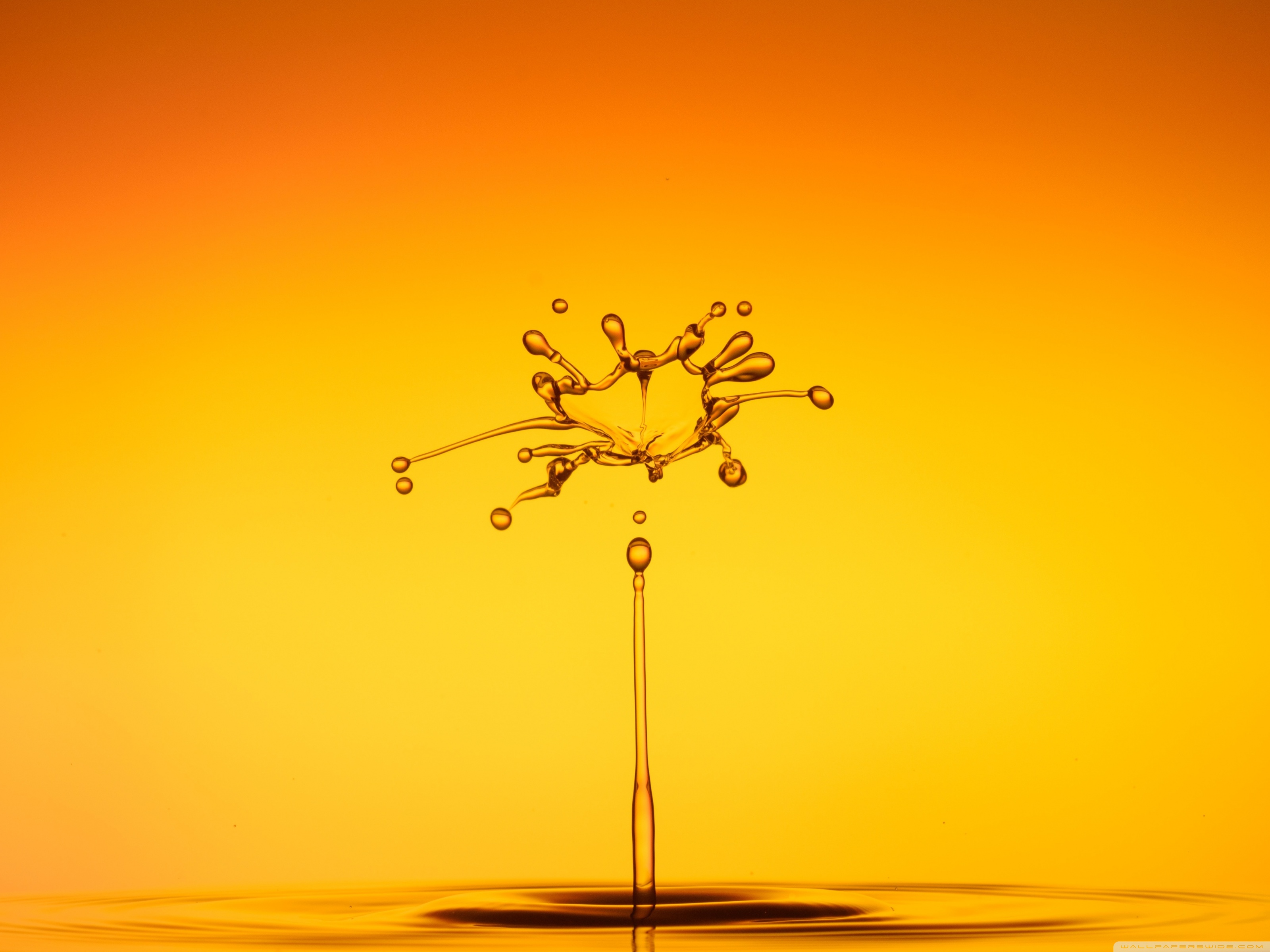 Orange Splash 4K UHD Wallpaper for UltraHD Desktop and TV, Widescreen and UltraWide Display, Dual Monitor, Smartphone and Tablet Devices