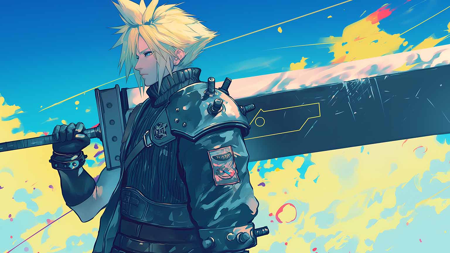 Final Fantasy VII Cloud Strife Buster Sword Desktop Wallpaper