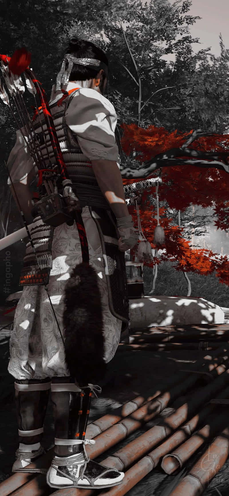 Download Explore the World Of Tsushima On Your iPhone Wallpaper