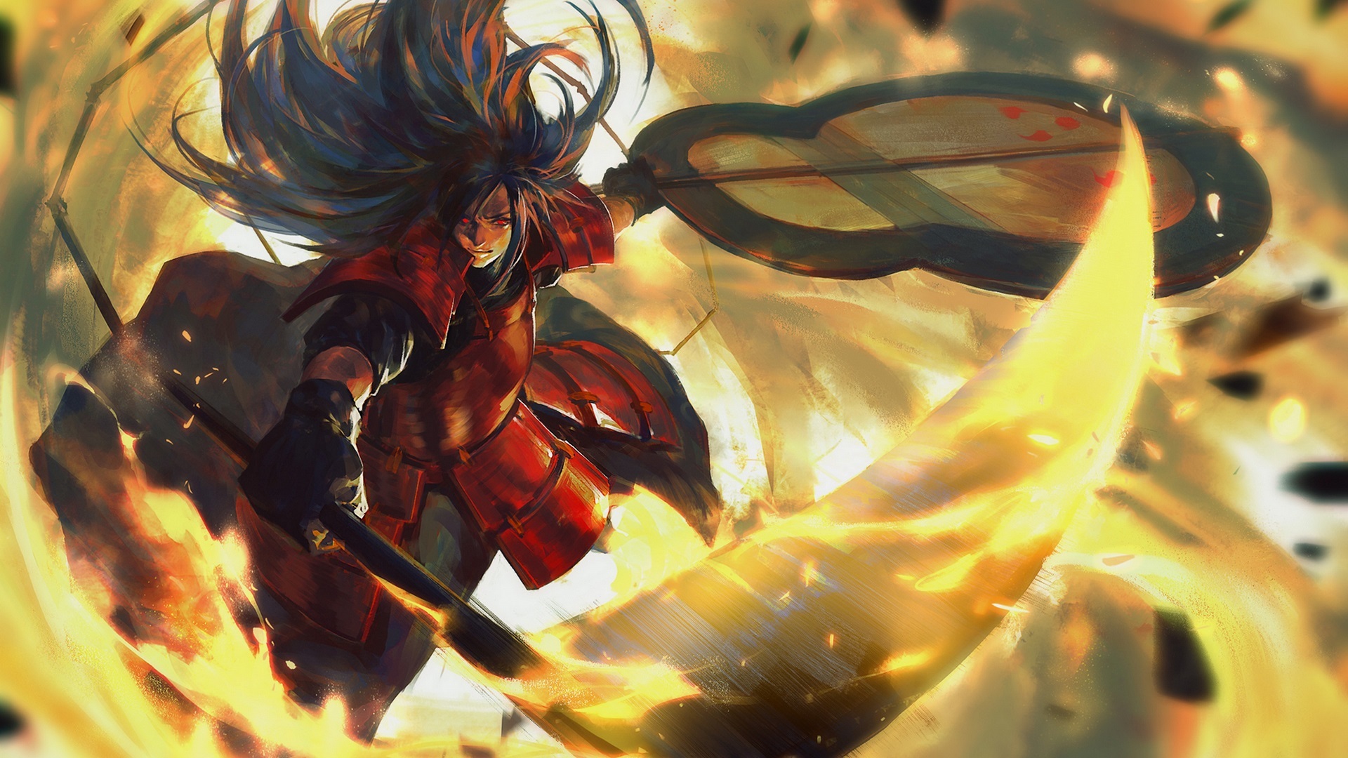Wallpaper weapons, anime, art, guy, Naruto, Uchiha Madara for mobile and desktop, section прочее, resolution 1920x1080