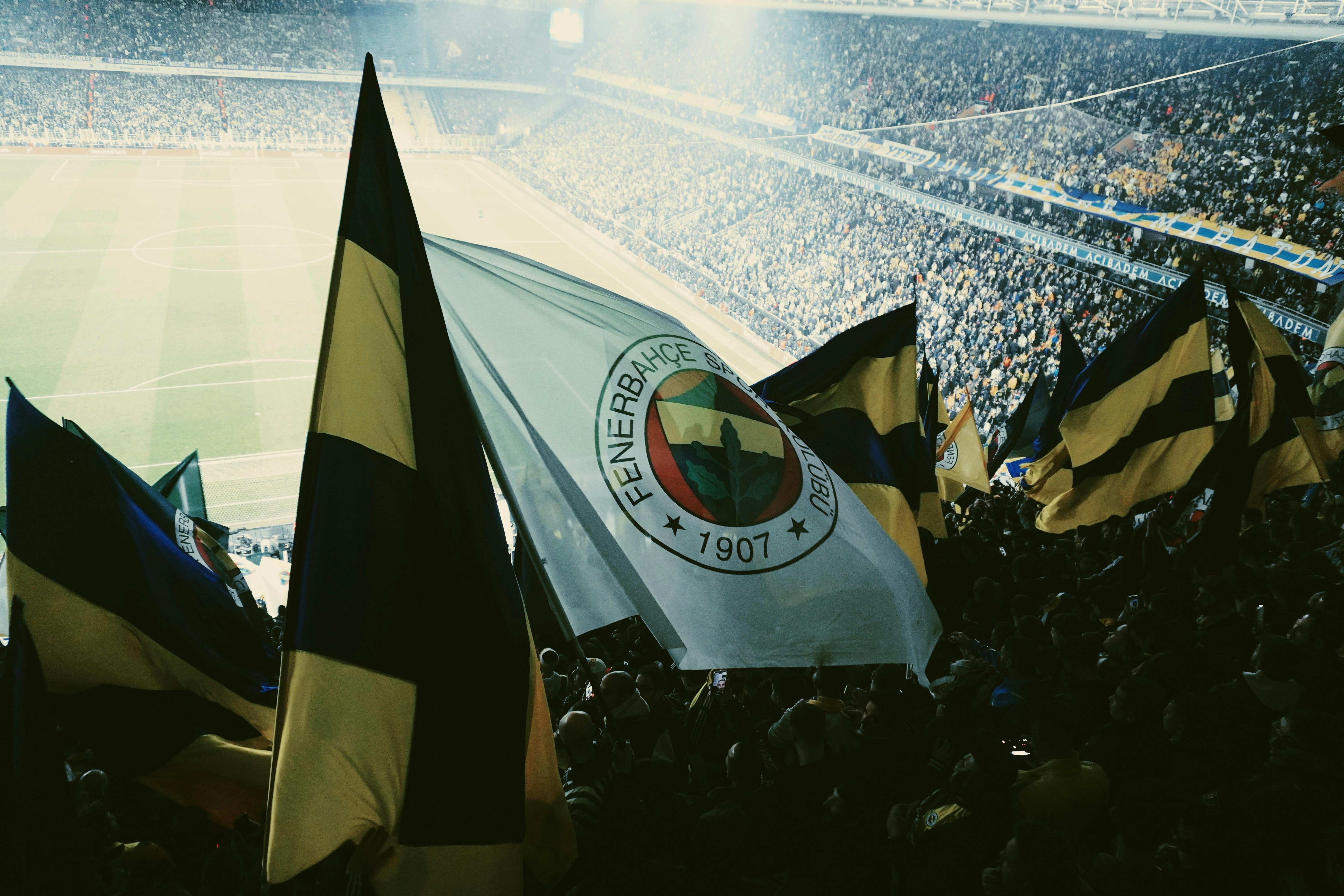 Fenerbahce Fans Cheering at Packed Stadium · Free