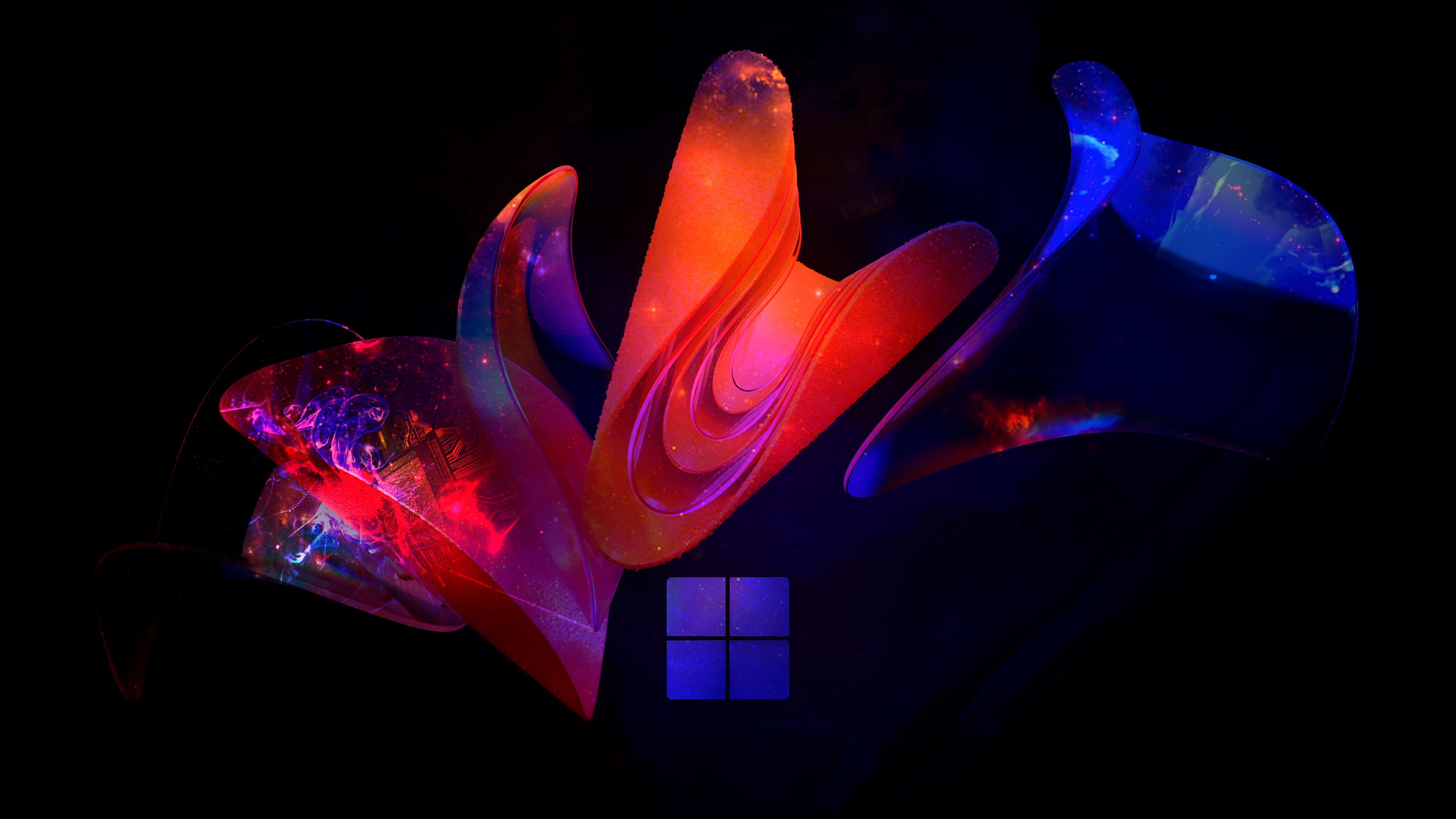 Artistic Digital Art Windows 11 Black Background 4K HD Windows 11 Wallpaper