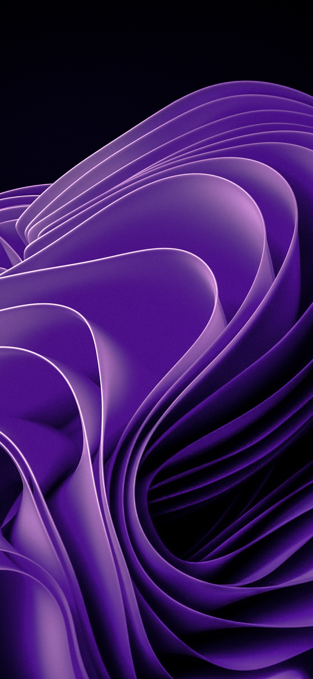 Windows 11 Stock Purple Abstract Black Background AMOLED