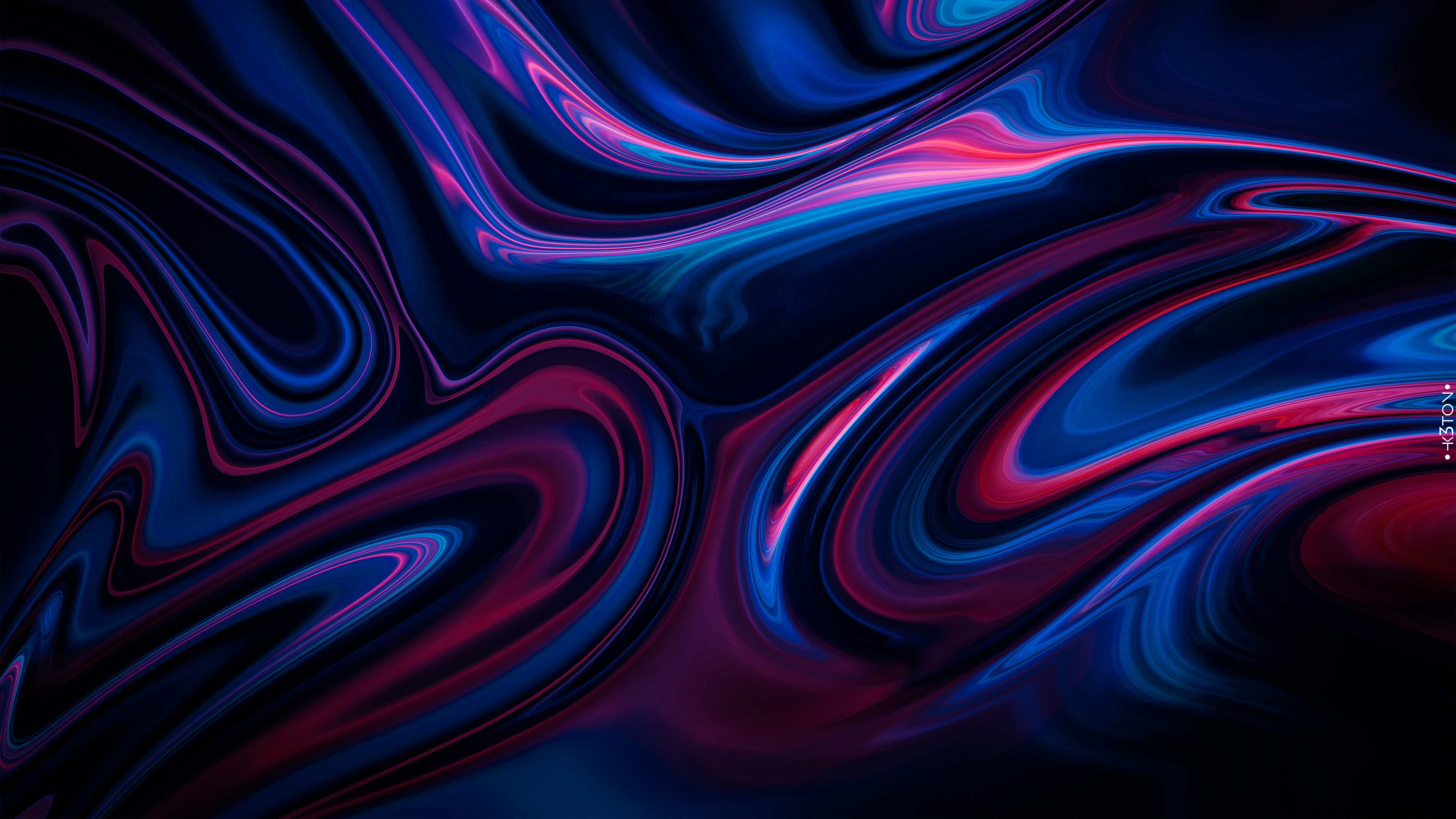 Purple Blue Swirl 4K HD Abstract Wallpaper