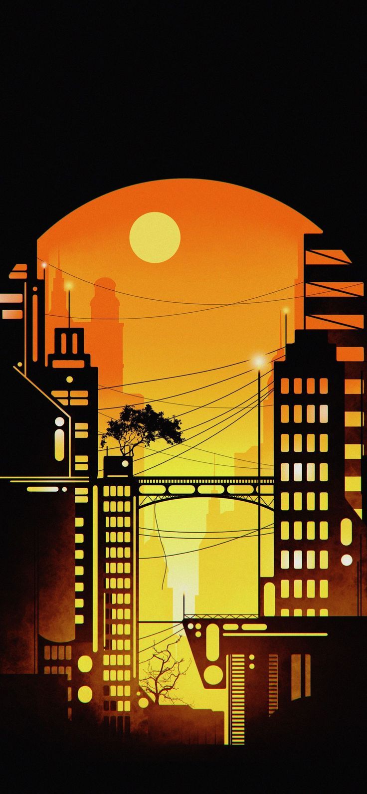 Animated City Wallpaper. Moon HD 4K Wallpaper. Sunrise Wallpaper. City HD 4K Wallpaper For Mobile