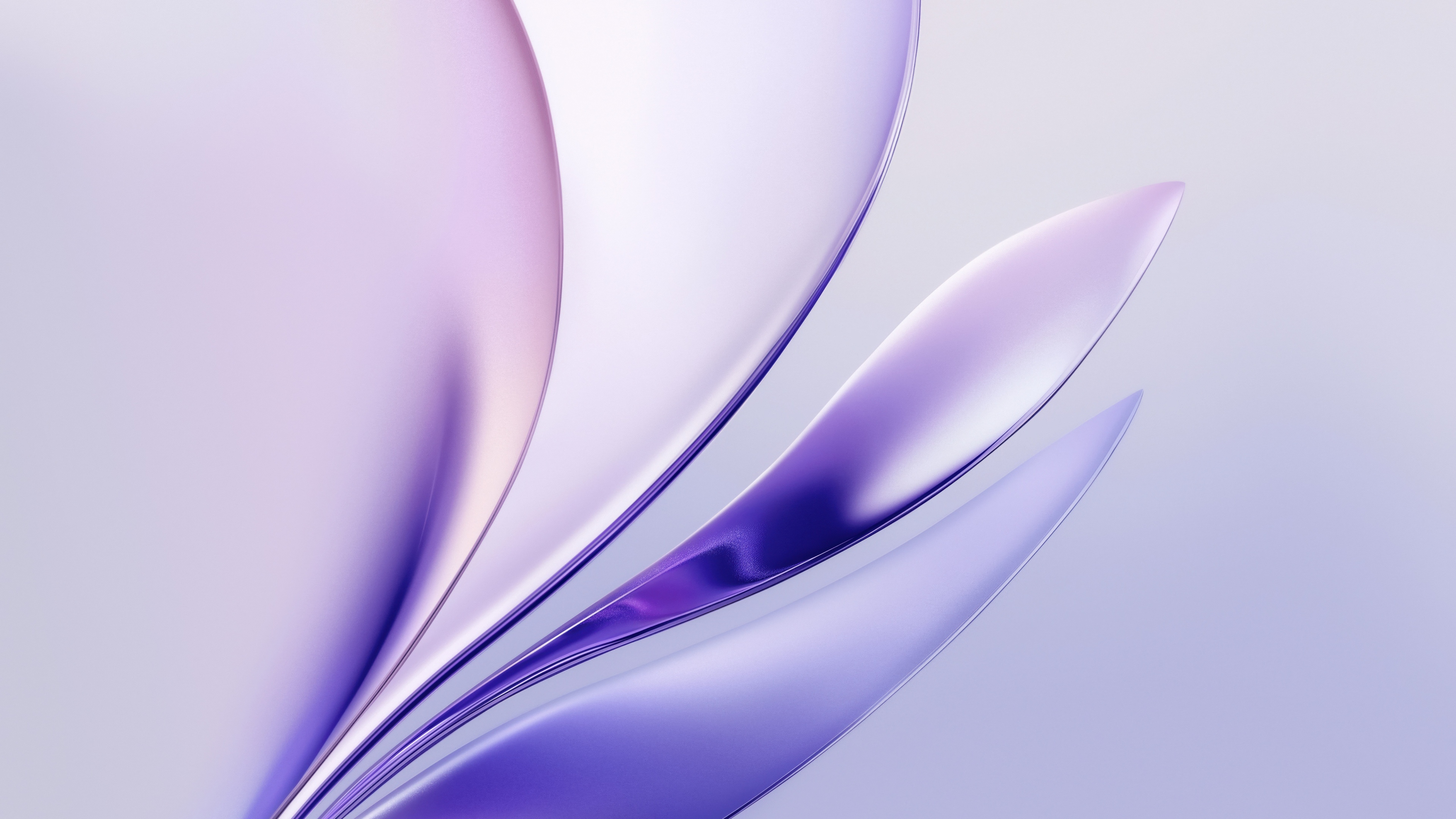 Glossy Wallpaper 4K, Purple abstract, Modern