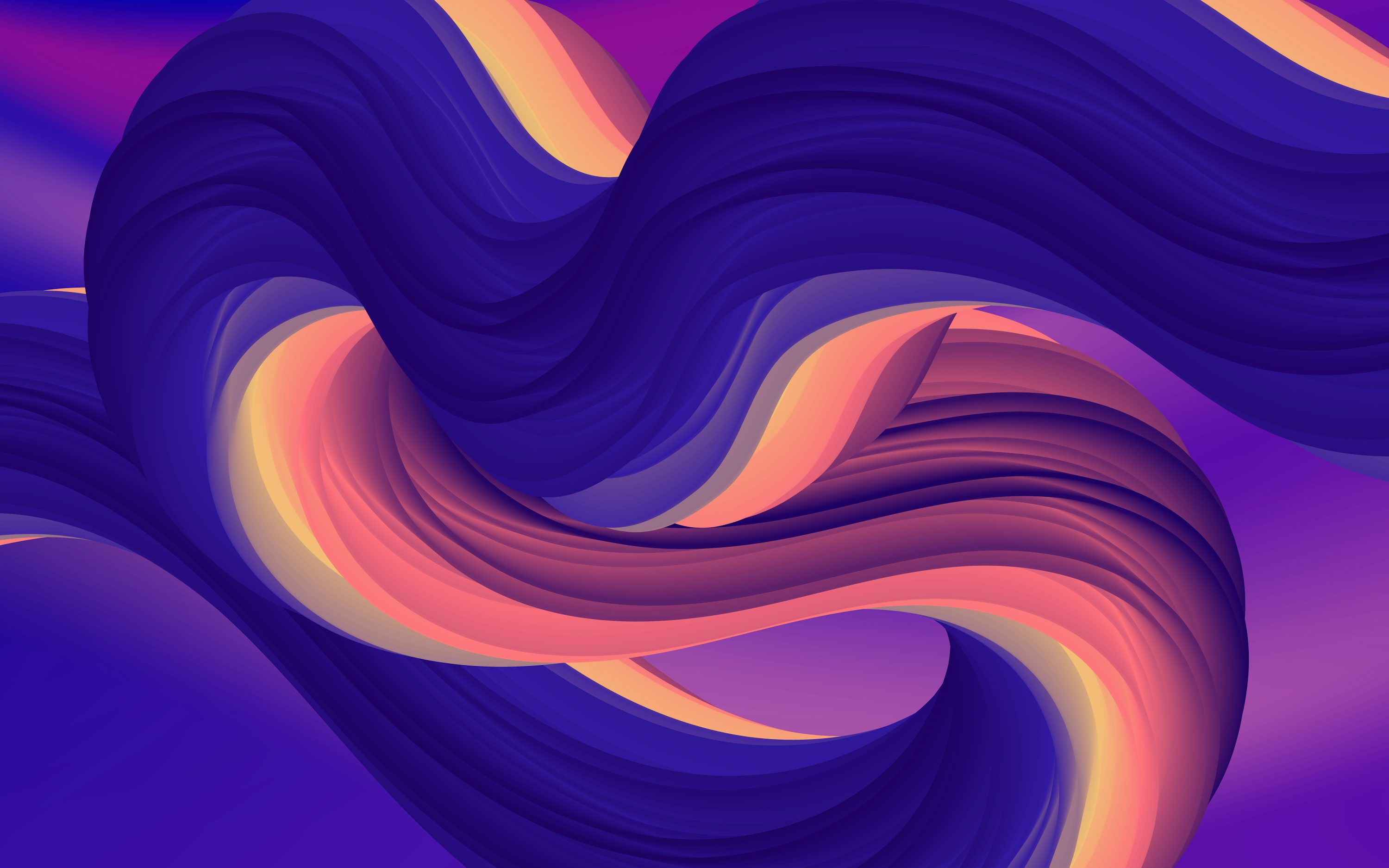 A purple and orange abstract background with wavy lines photo