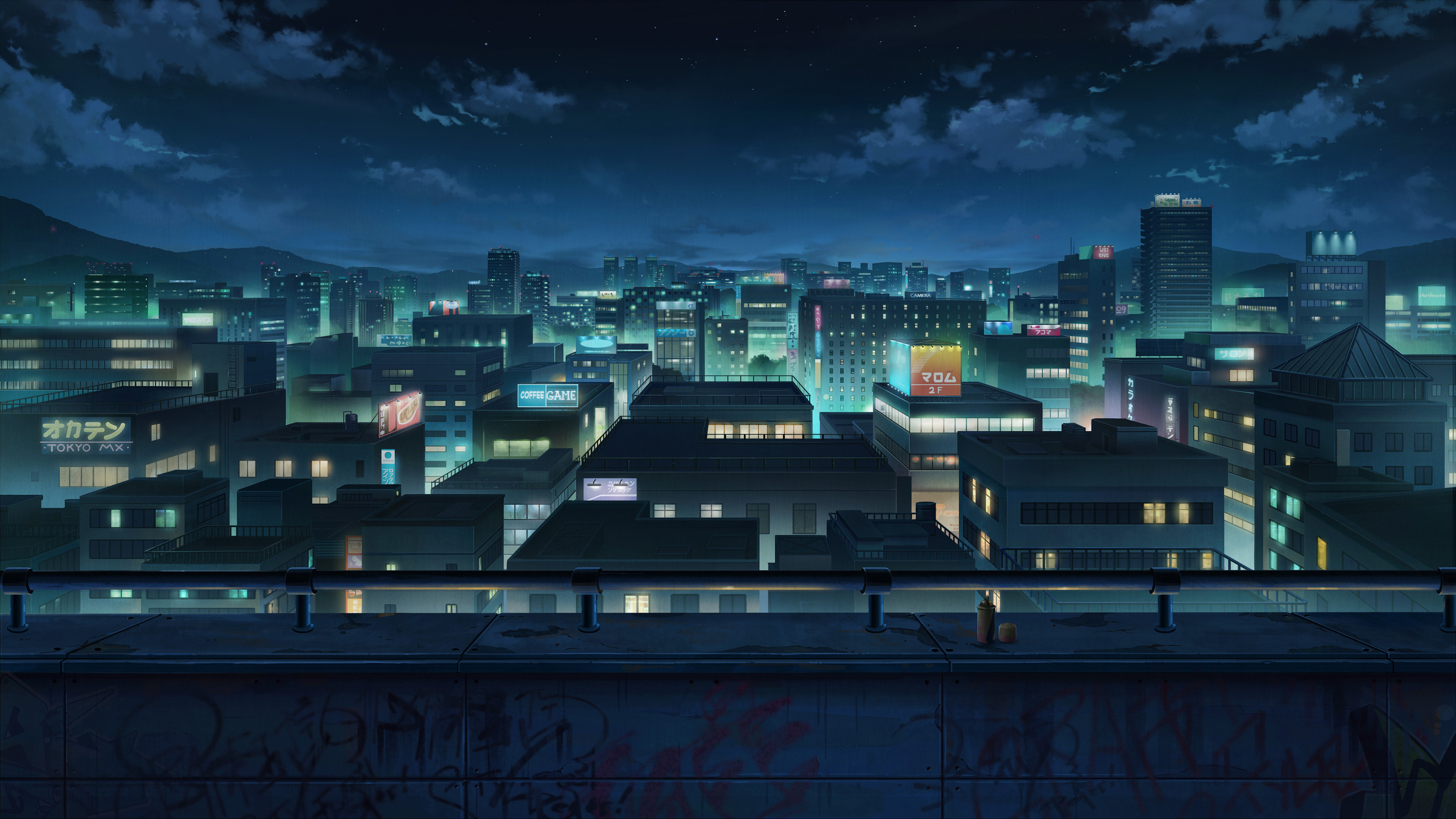 Tokyo Night Cityscape Anime 1440P Resolution , HD 4k Wallpaper Image, Background, Photos and Picture