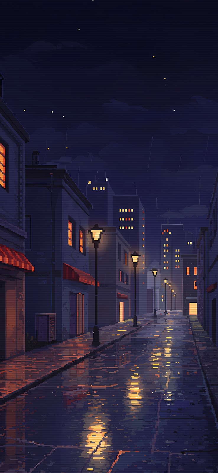 IPHONE WALLPAPERS 4K ART CITY NIGHTSCAPE