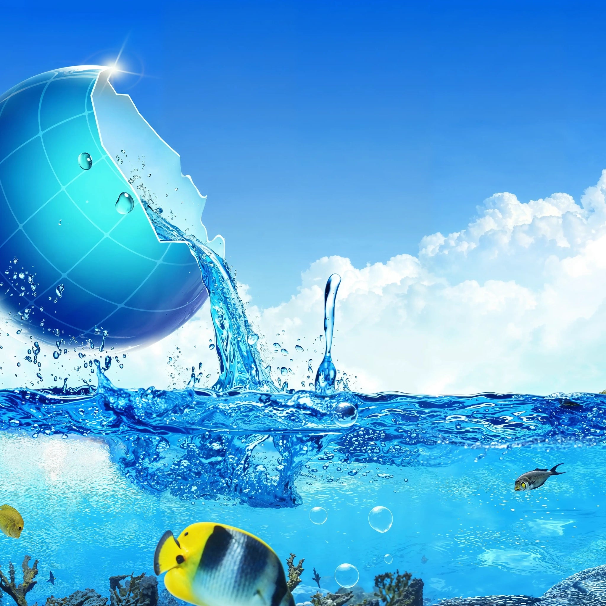 Frutiger Aero 4K Wallpaper HD High Resolution Background for