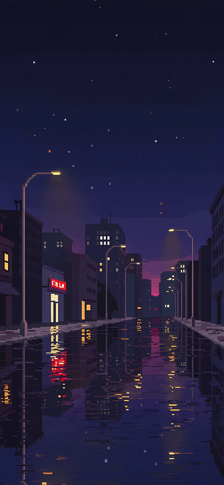 IPHONE WALLPAPERS 4K ART CITY NIGHTSCAPE