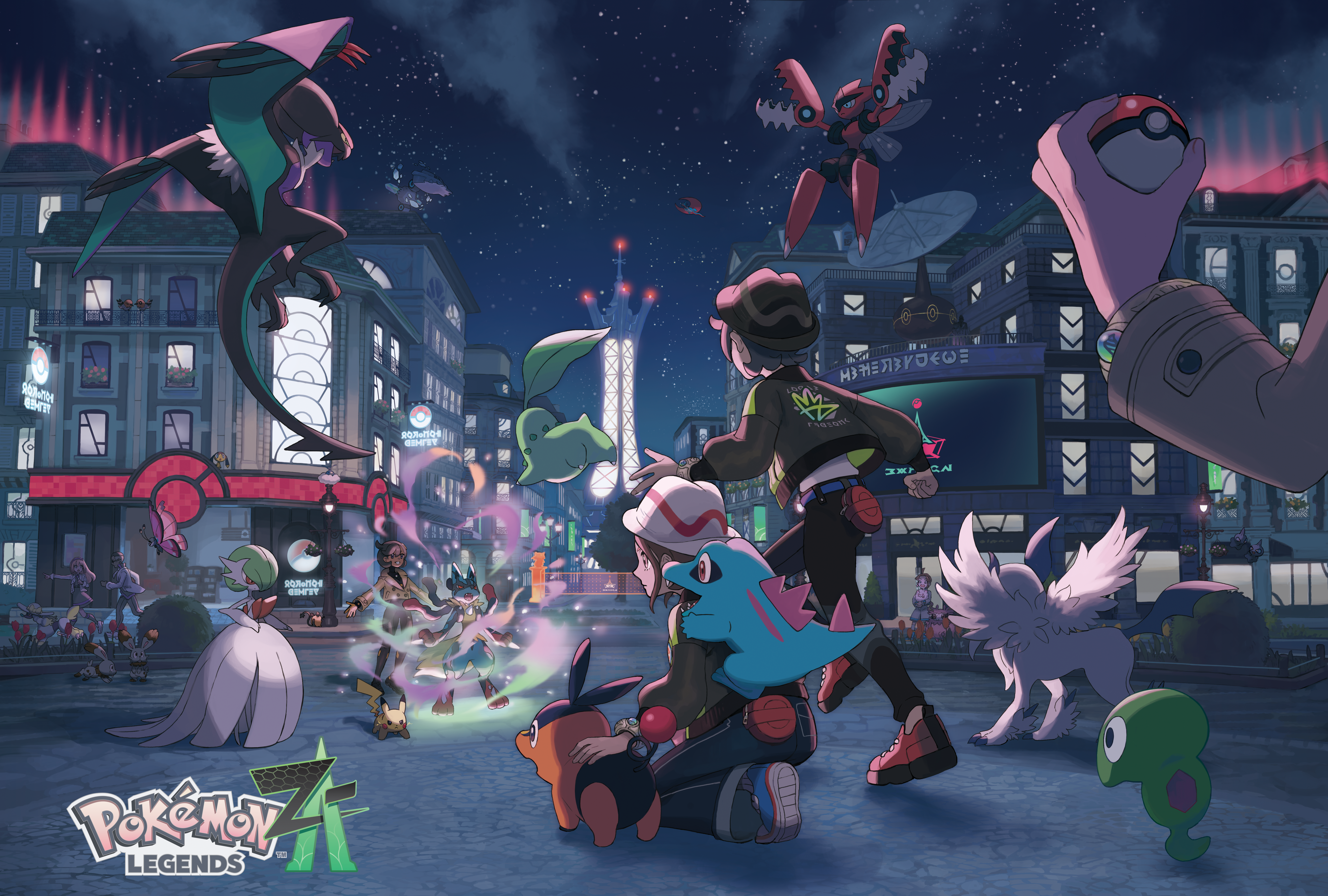 Pokémon Legends Z A: Epic 4K Ultra HD Night Battle Wallpaper