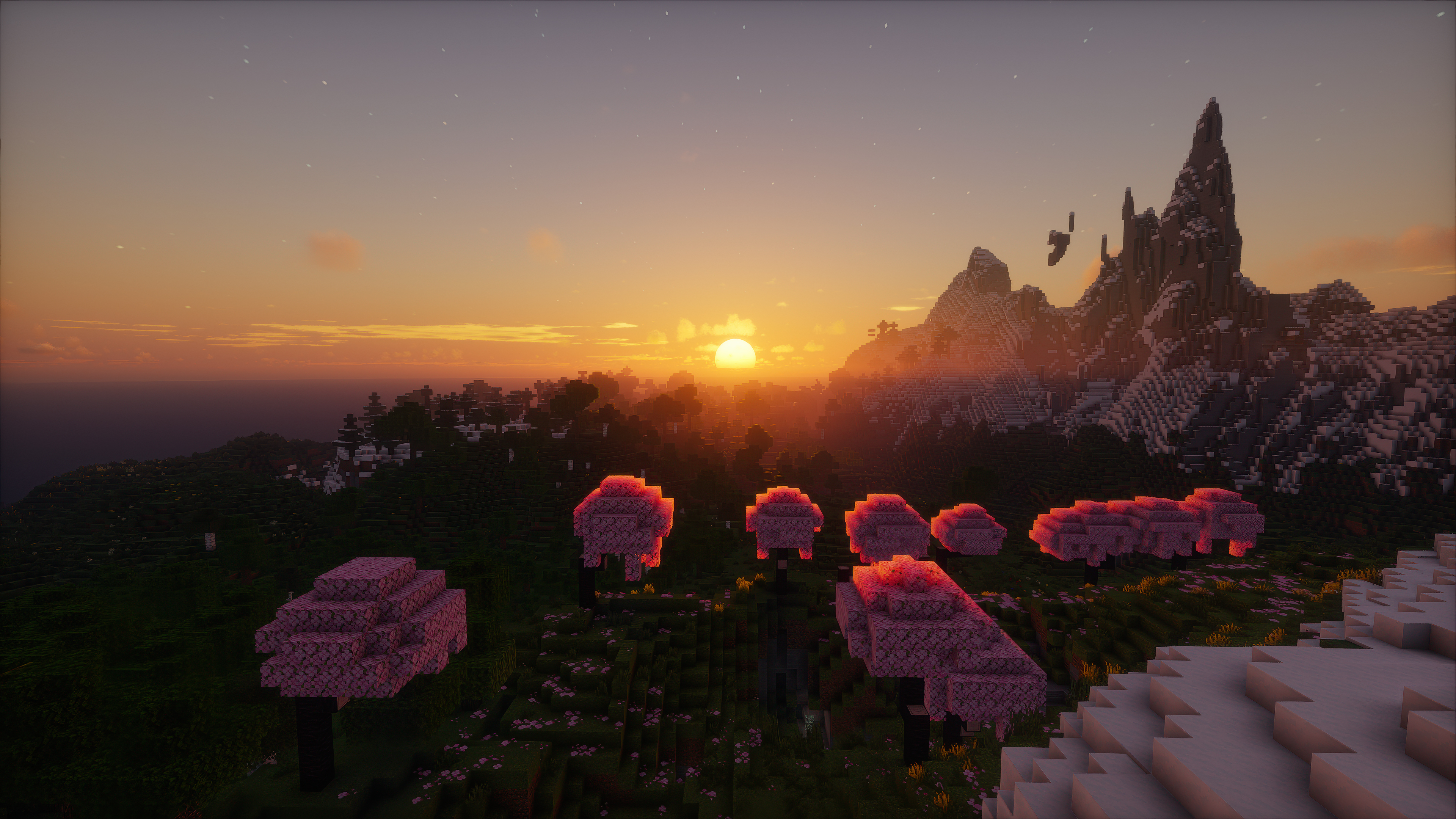 Minecraft Sunset Wallpaper, HD Artist Wallpaper, 4k Wallpaper, Image, Background, Photos and Picture