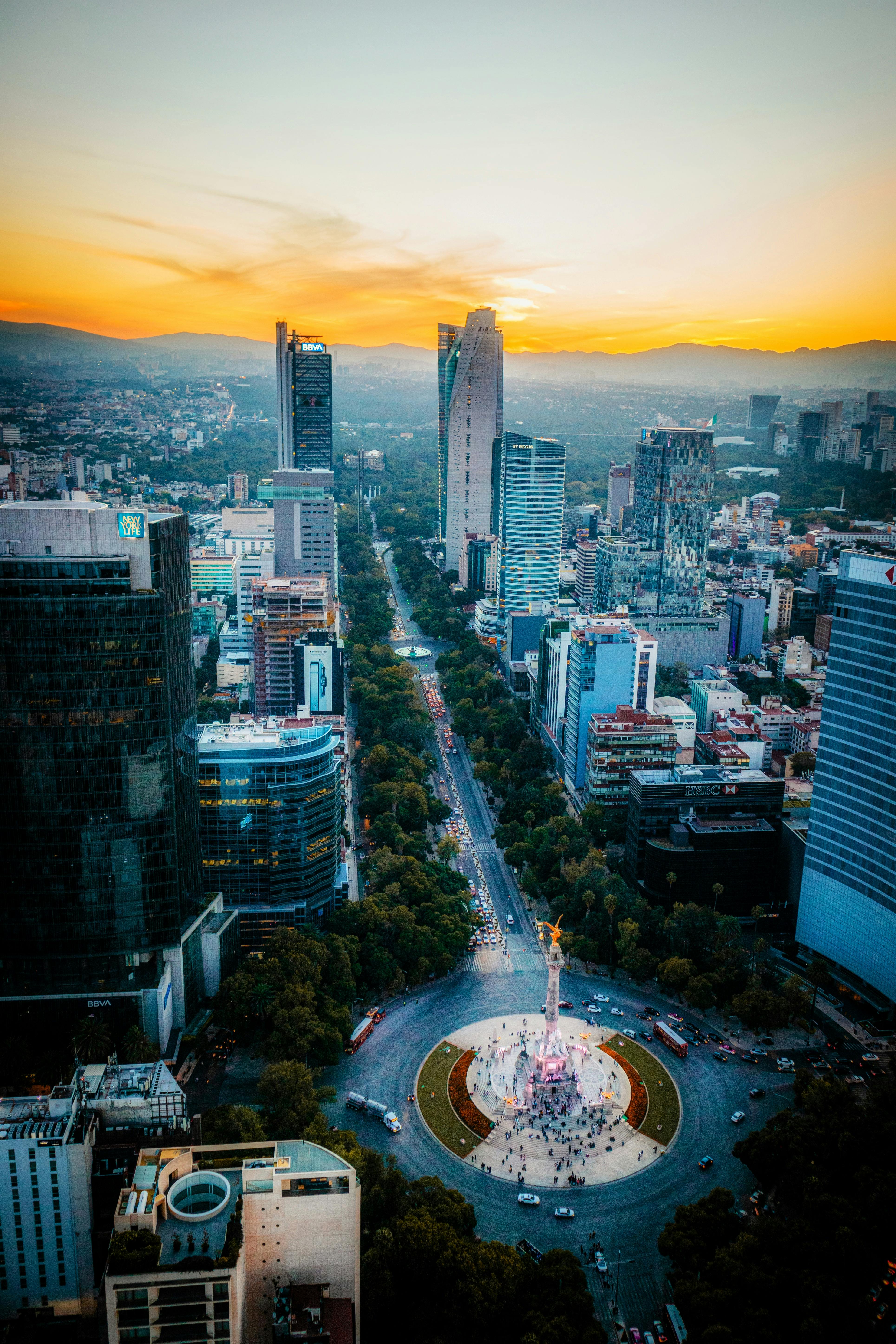 Cityscape of Mexico City at Sunset · Free