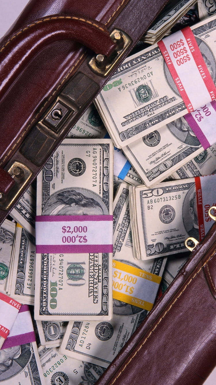 Download Briefcase Of Money iPhone Wallpaper