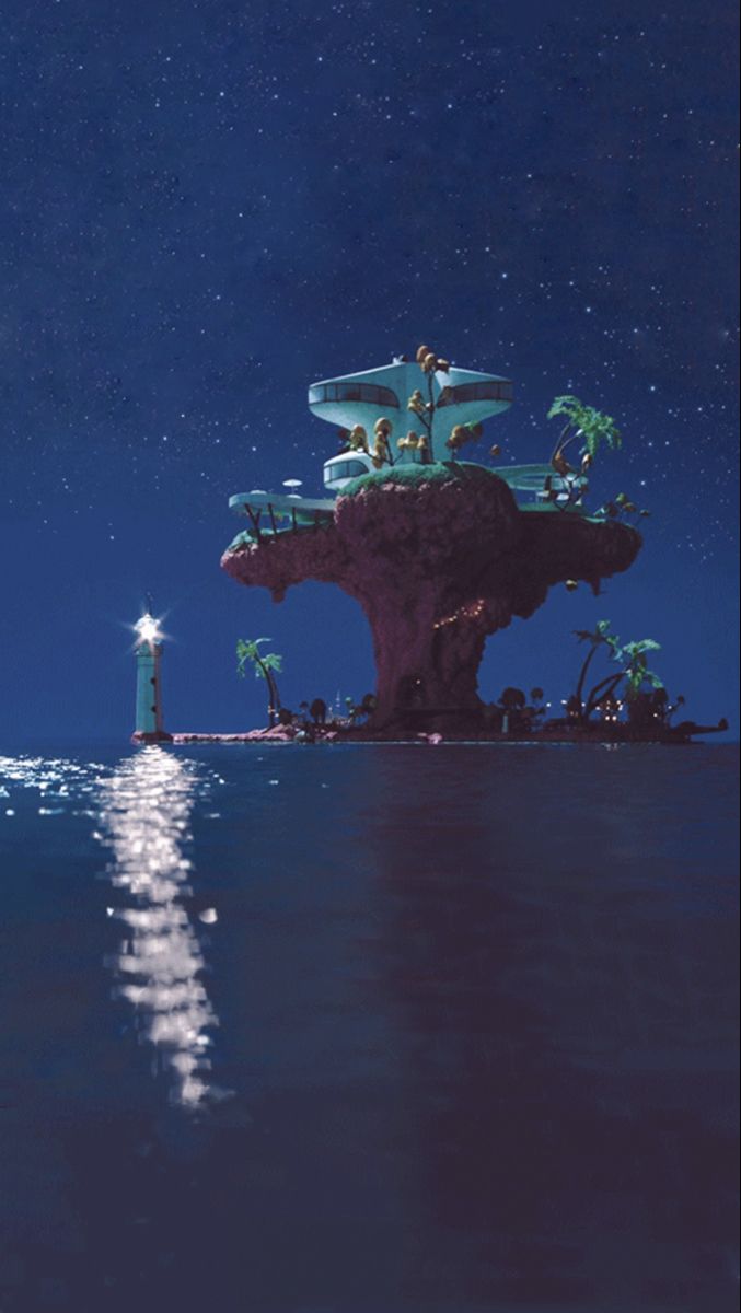Gorillaz “plastic Beach” (night Version Deluxe) Wallpaper