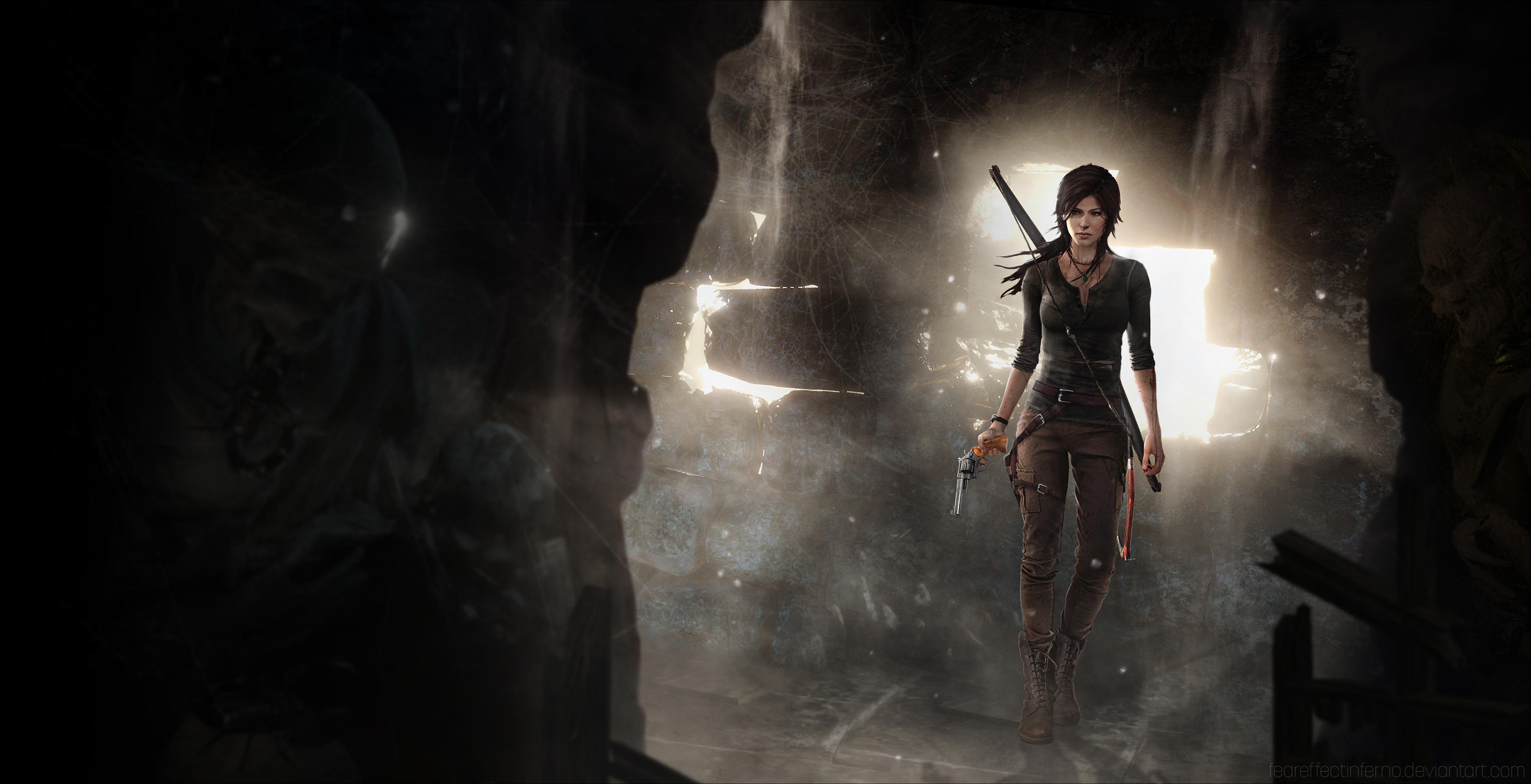 Wallpaper Tomb Raider, Shadow of The Tomb Raider, Darkness, pc Game, Digital Compositing, Background Free Image