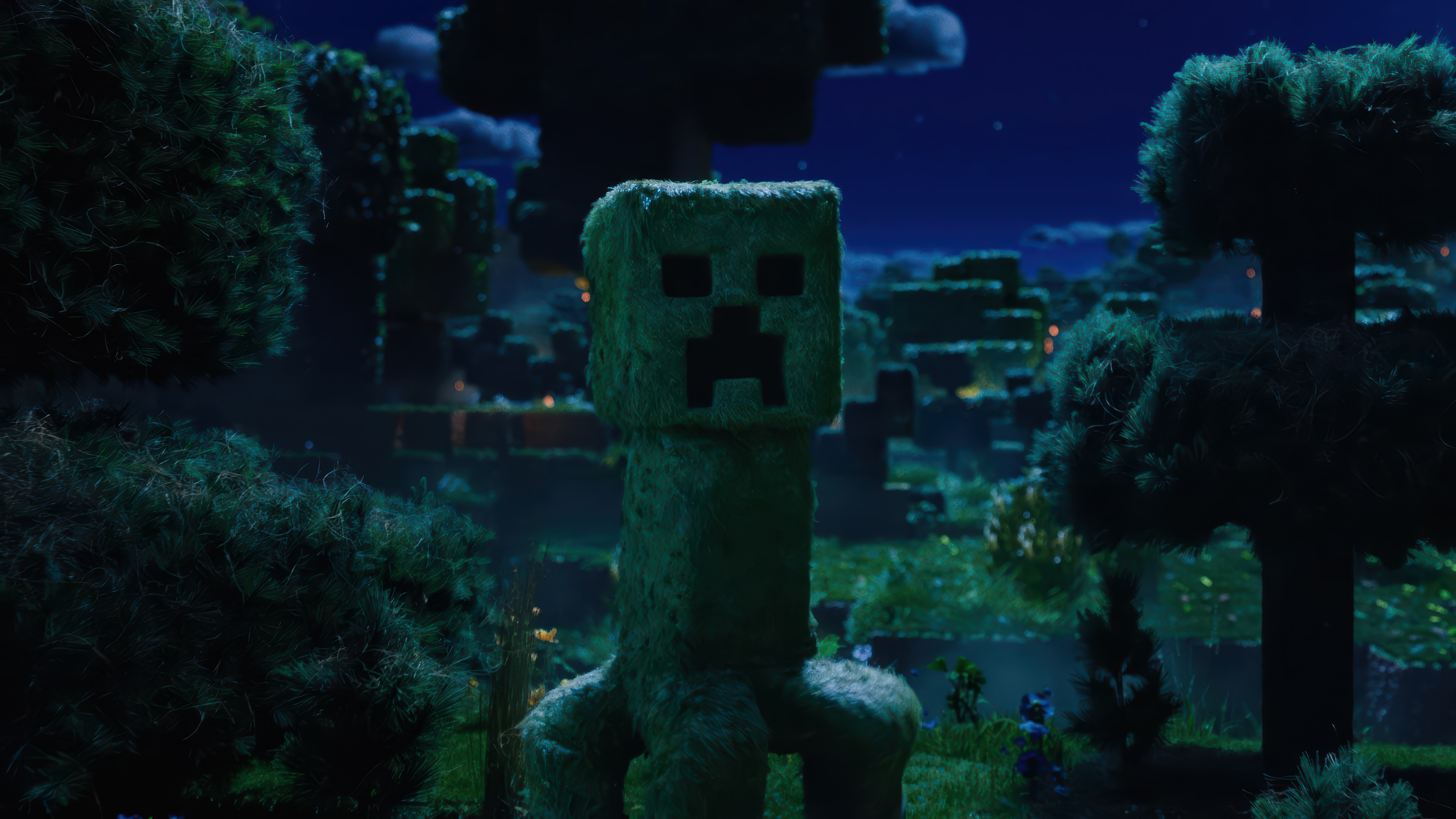 Minecraft Movie Creeper Wallpaper 4K HD PC